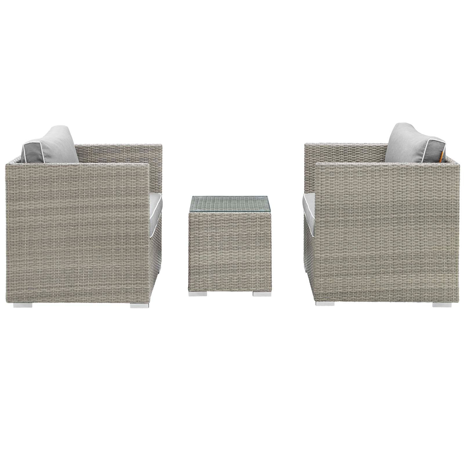 Repose 3 Piece Outdoor Patio Sectional Set By Modway - EEI-3006 - Image 9
