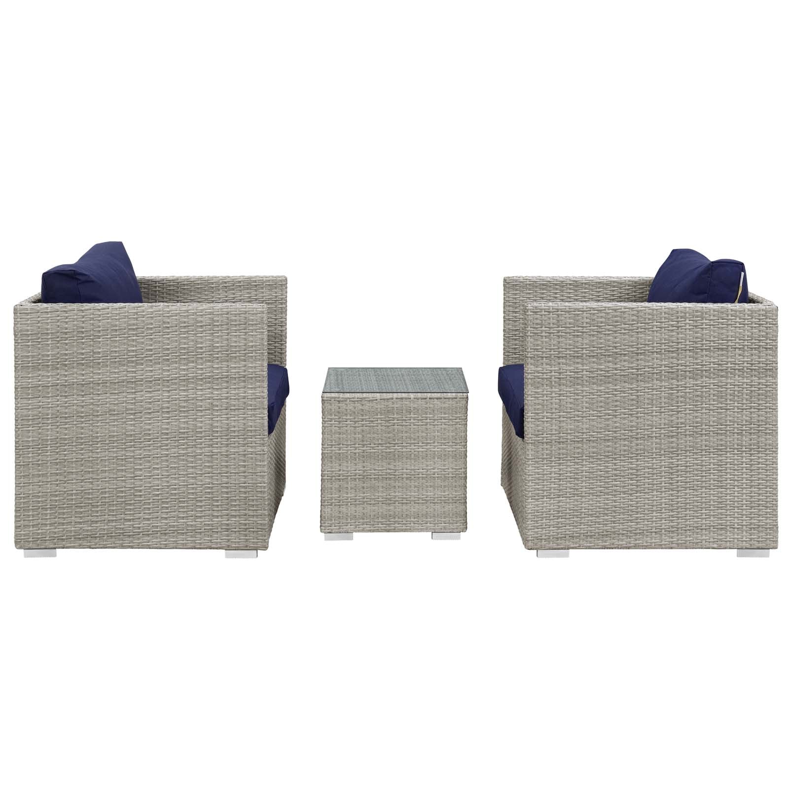 Repose 3 Piece Outdoor Patio Sunbrella® Sectional Set By Modway - EEI-3007 - Image 2
