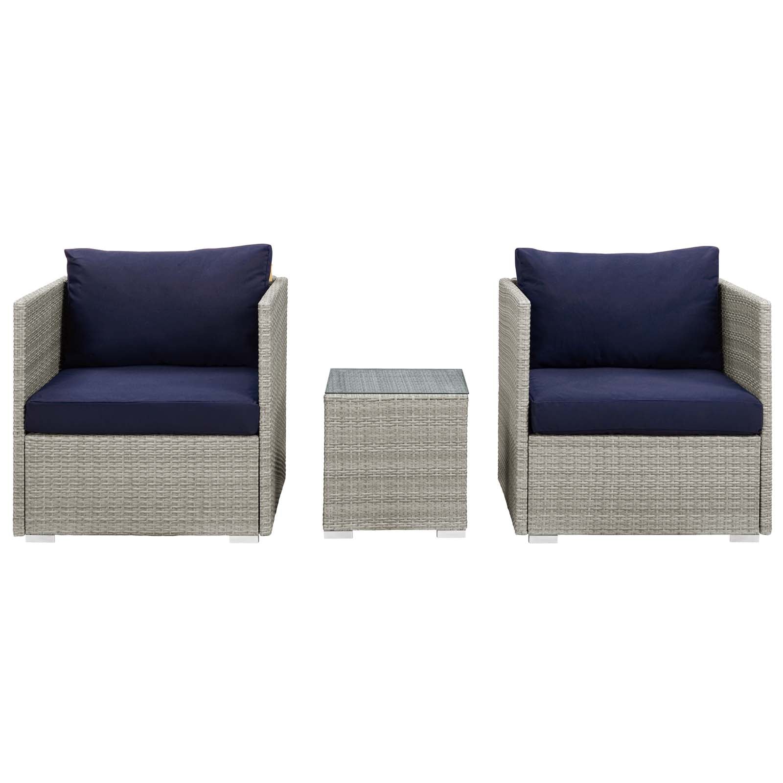 Repose 3 Piece Outdoor Patio Sunbrella® Sectional Set By Modway - EEI-3007 - Image 3
