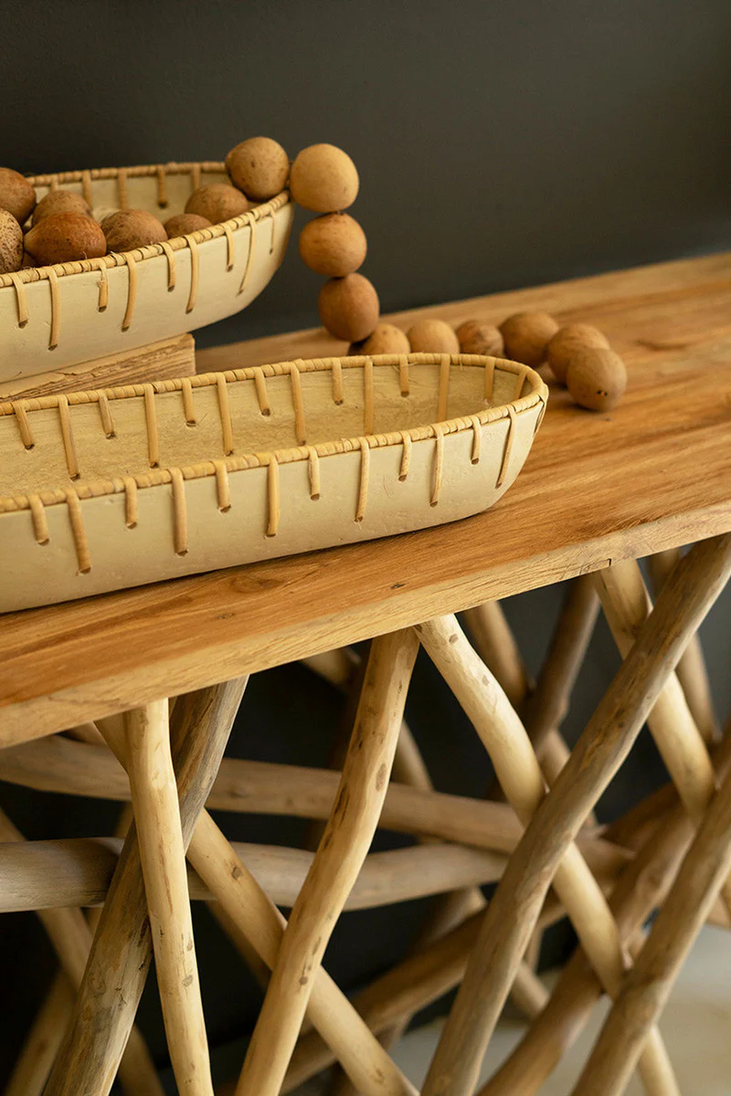 Repurposed Teak Wood Branches Console Table By Kalalou - Image 3