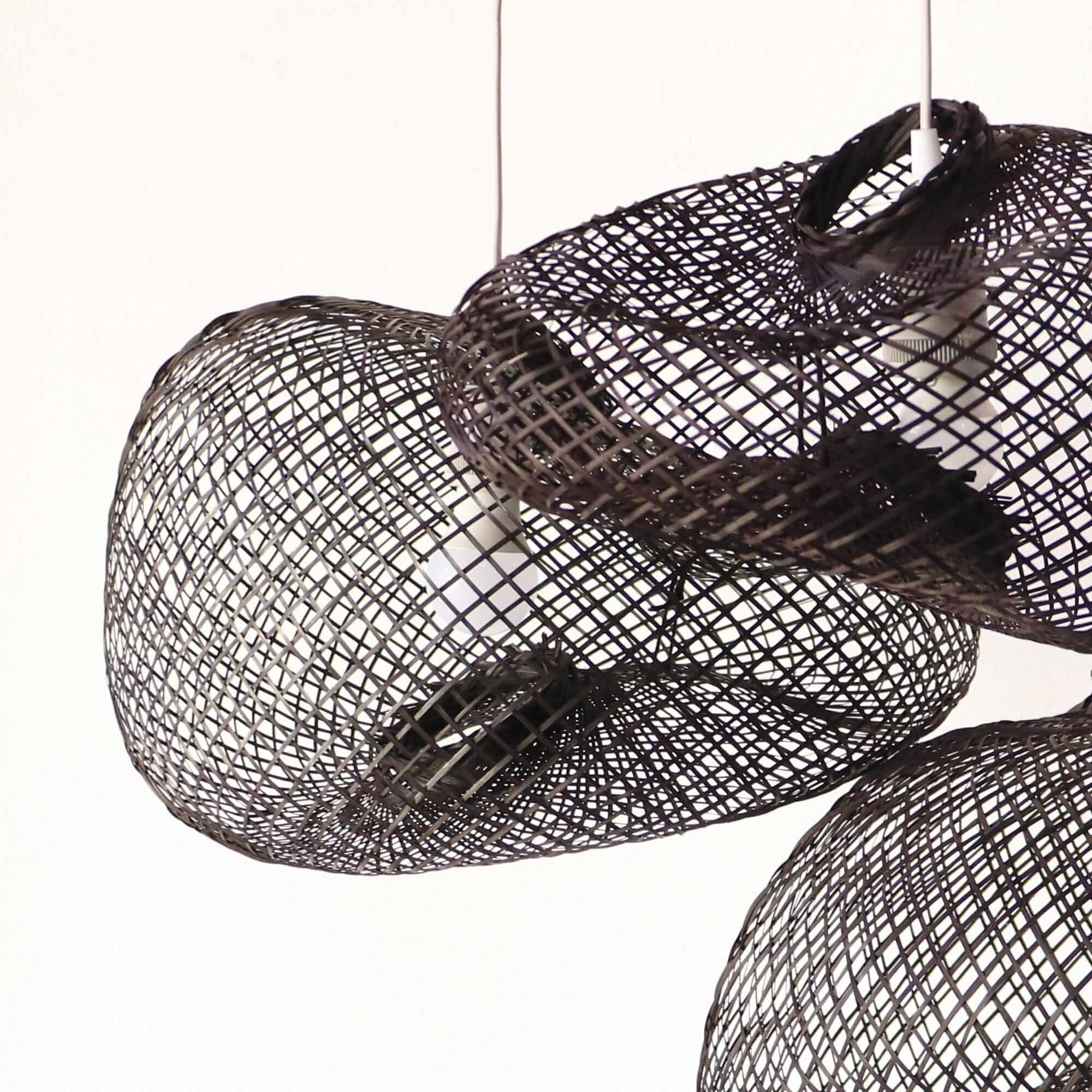 Reshape Able Bamboo Pendant Light By Thaihome - Image 3