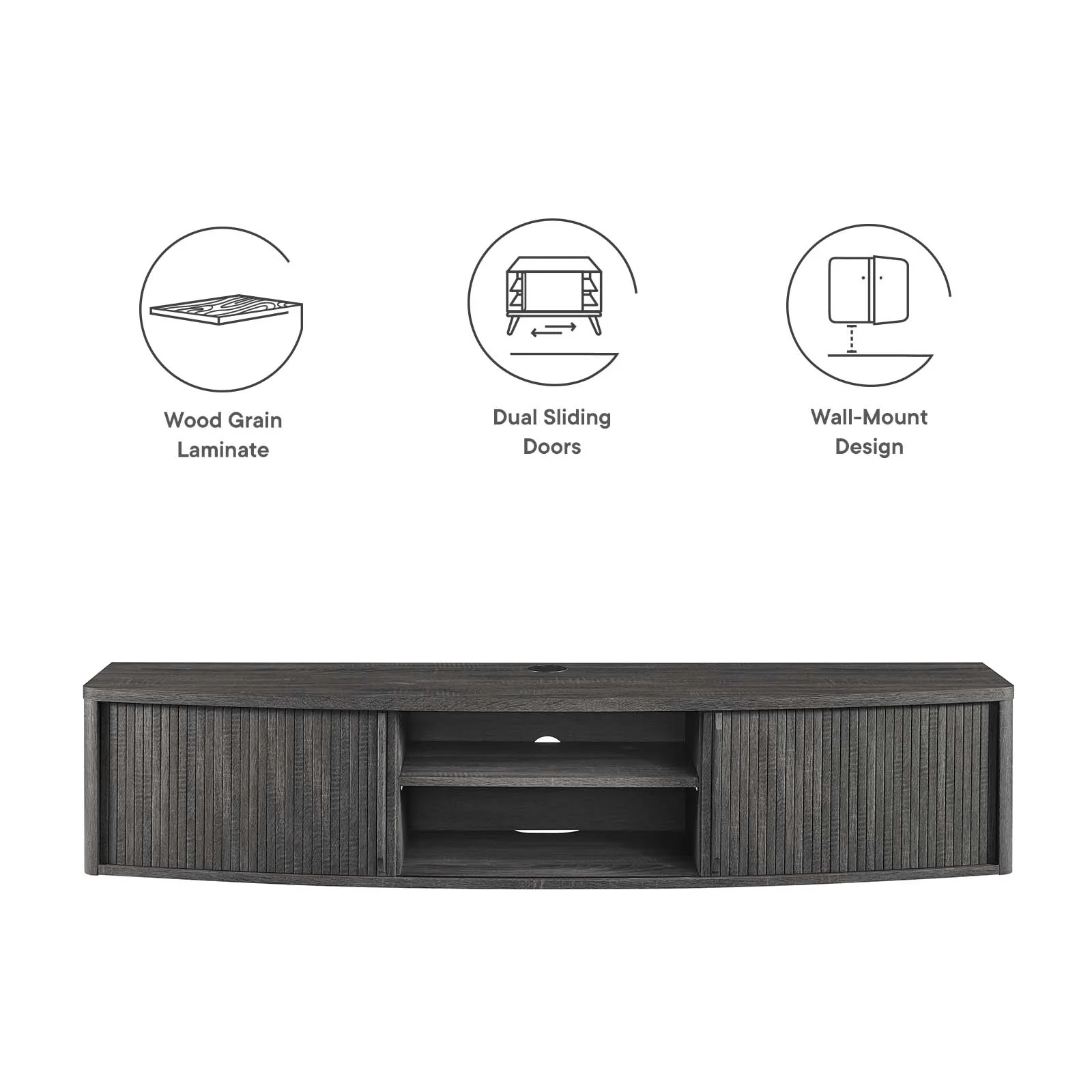 Resonance 60" Wall-Mount TV Stand By Modway - EEI-6182 - Image 10