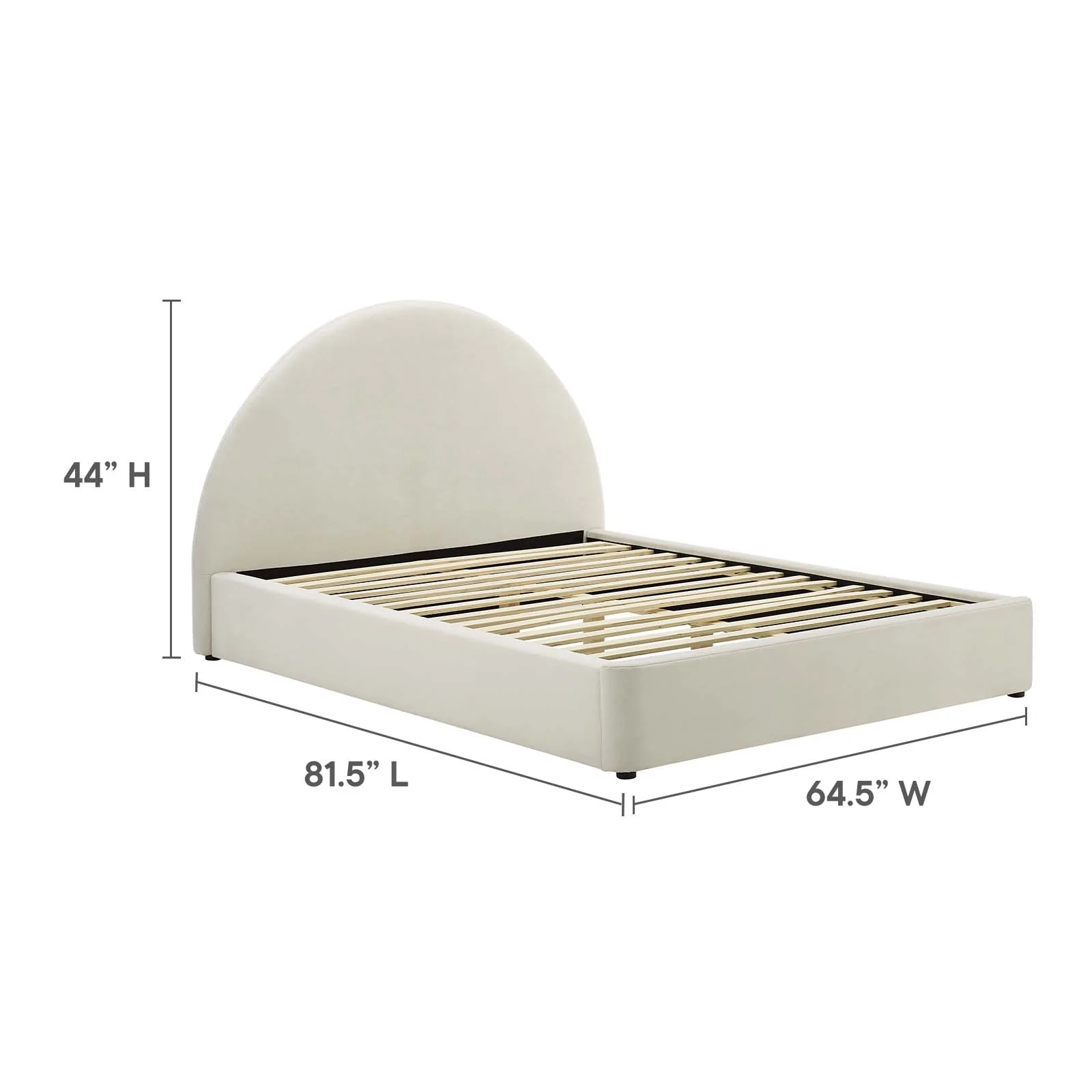 Resort Performance Velvet Arched Round Full Platform Bed By Modway - MOD-7131 - Image 6