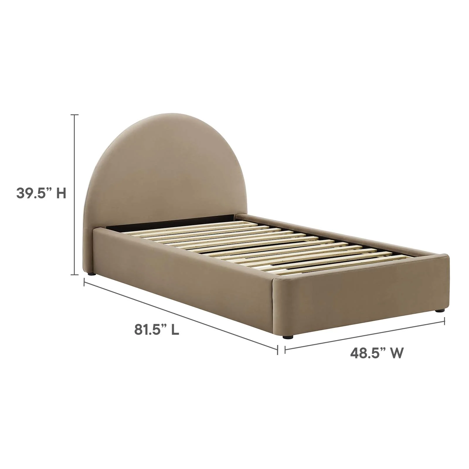 Resort Performance Velvet Arched Round Twin Platform Bed By Modway - MOD-7129 - Image 14
