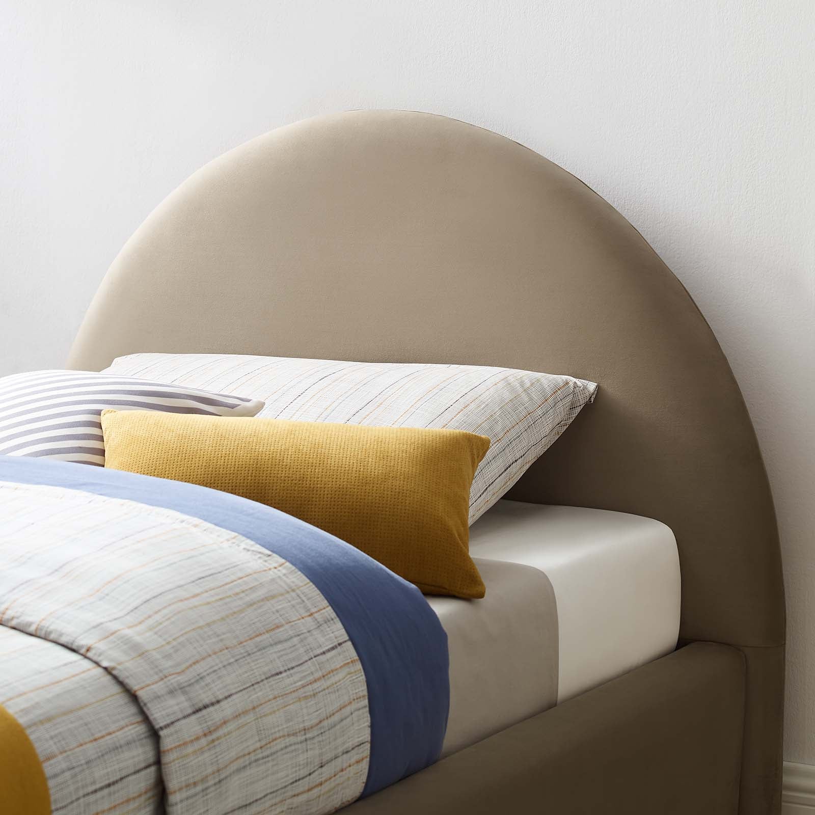 Resort Performance Velvet Arched Round Twin Platform Bed By Modway - MOD-7129 - Image 16