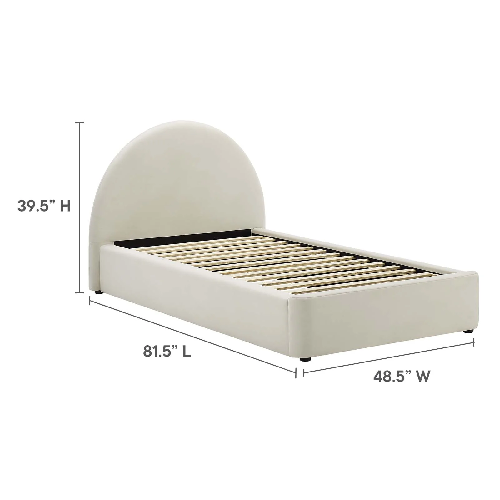 Resort Performance Velvet Arched Round Twin Platform Bed By Modway - MOD-7129 - Image 6