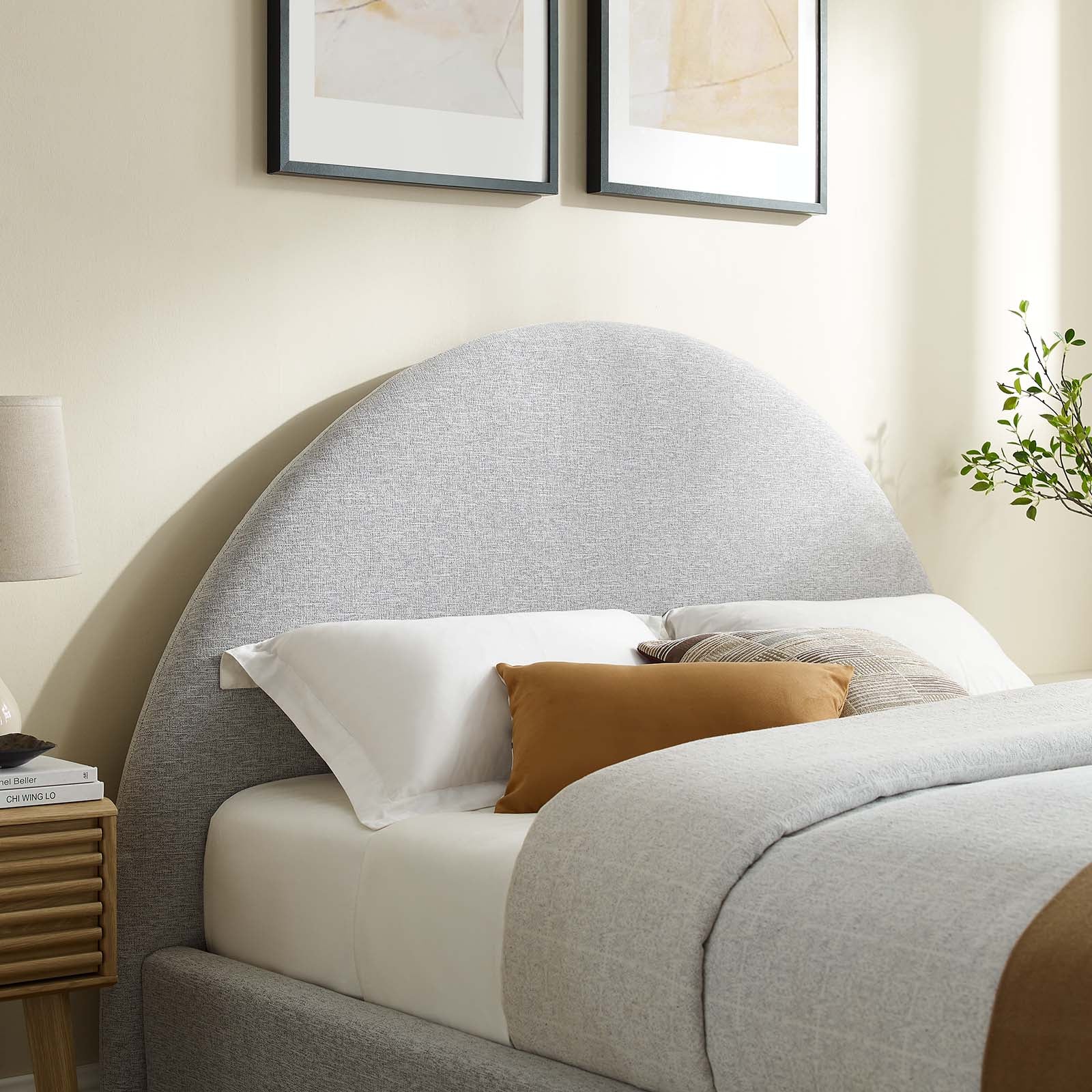 Resort Upholstered Fabric Arched Round Queen Platform Bed By Modway - MOD-7132 - Image 16