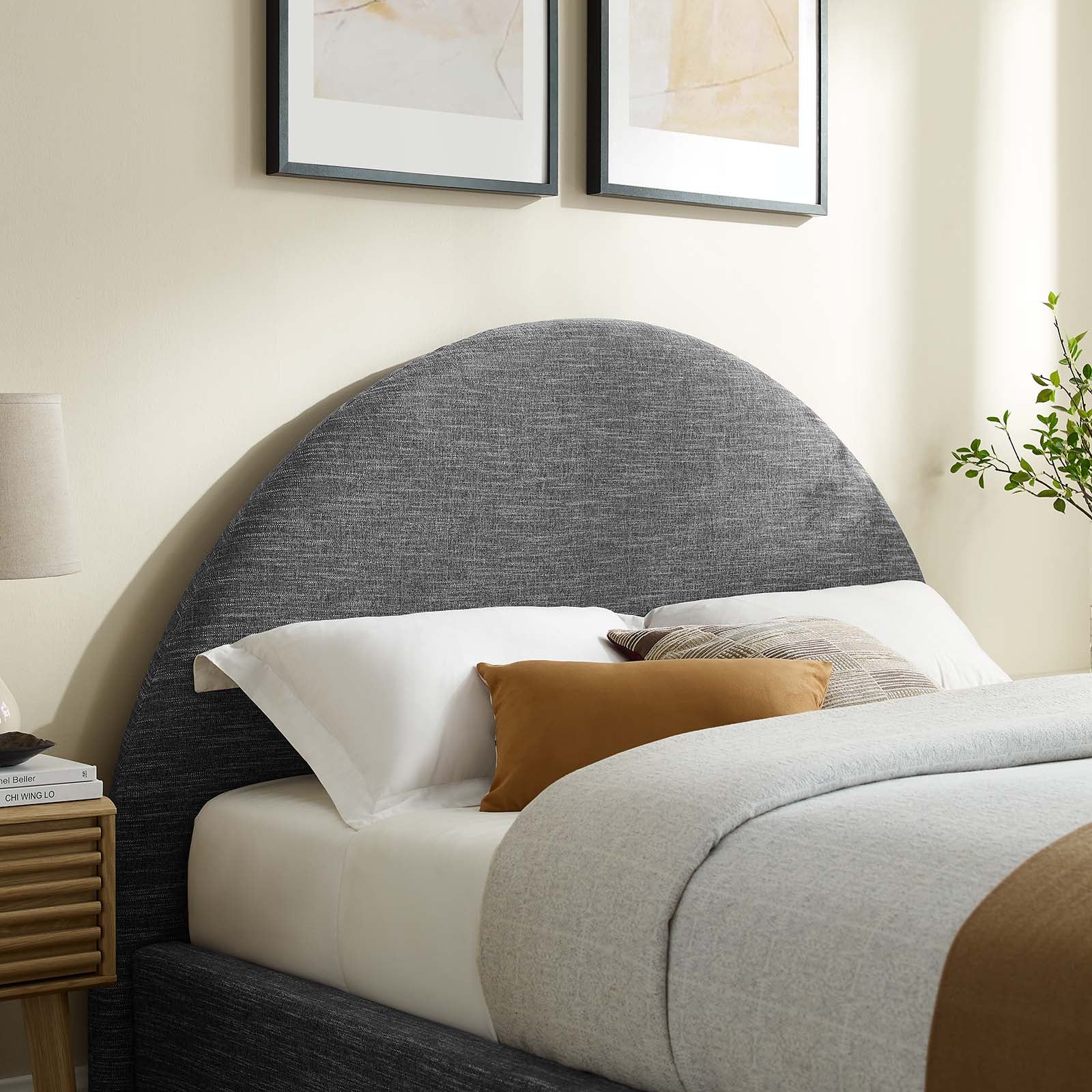 Resort Upholstered Fabric Arched Round Queen Platform Bed By Modway - MOD-7132 - Image 24
