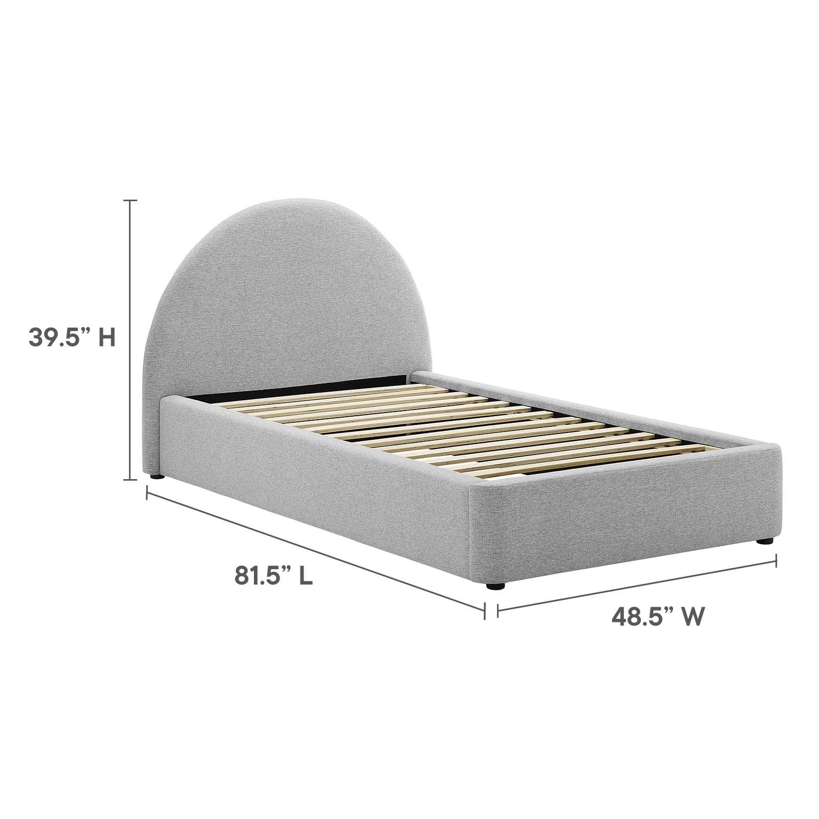 Resort Upholstered Fabric Arched Round Twin Platform Bed By Modway - MOD-7128 - Image 14