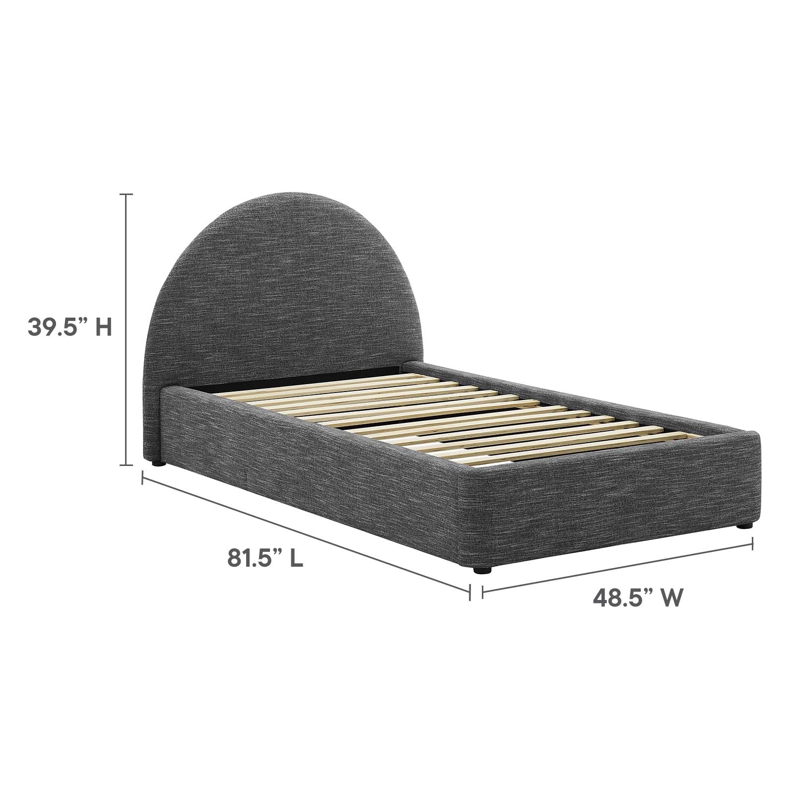 Resort Upholstered Fabric Arched Round Twin Platform Bed By Modway - MOD-7128 - Image 22
