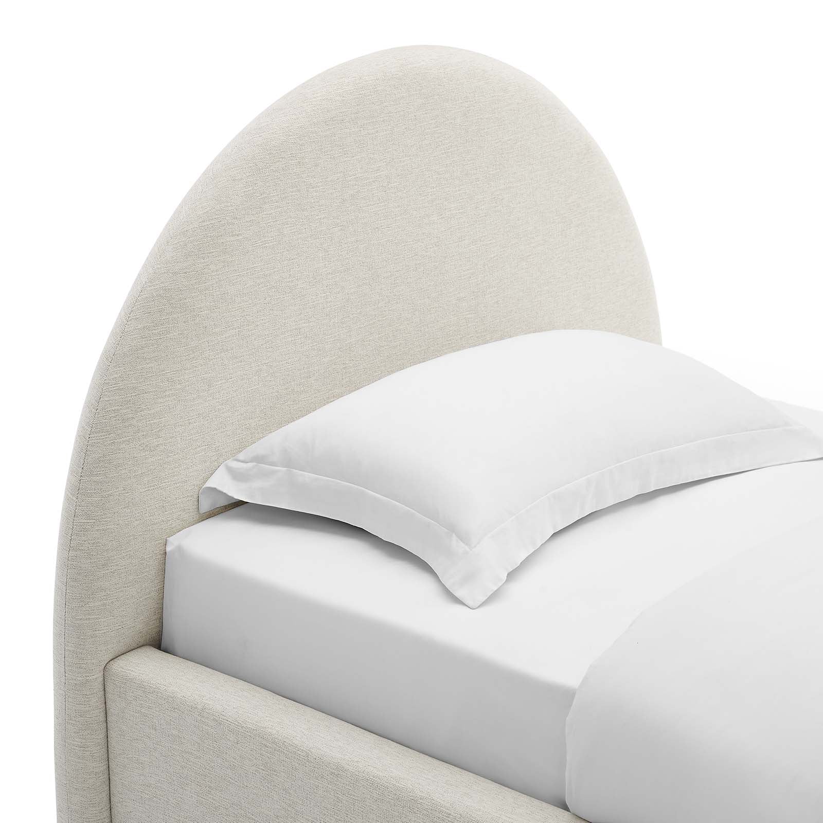 Resort Upholstered Fabric Arched Round Twin Platform Bed By Modway - MOD-7128 - Image 5