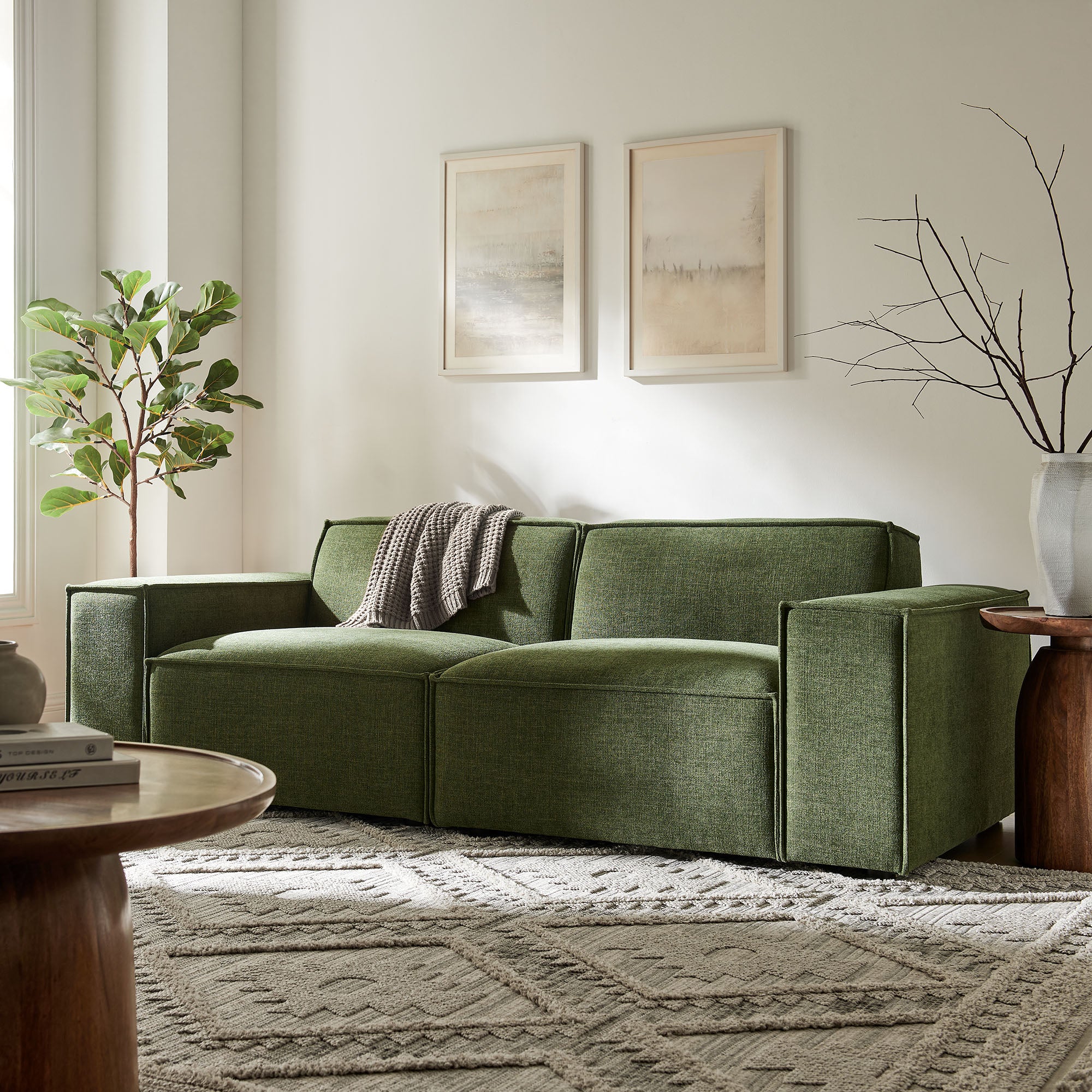 Restore 2-Piece Performance Fabric Upholstered Modular Loveseat by Modway - Image 16