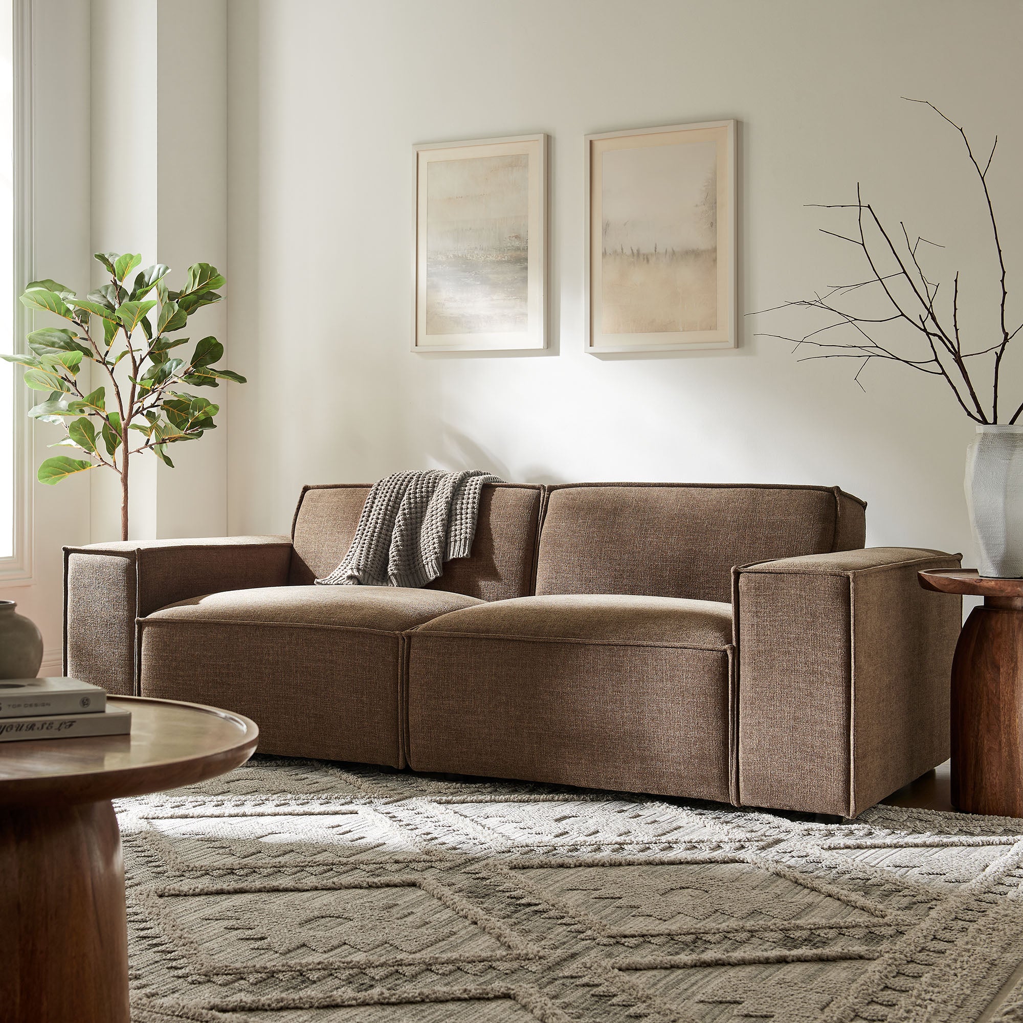 Restore 2-Piece Performance Fabric Upholstered Modular Loveseat by Modway - Image 26