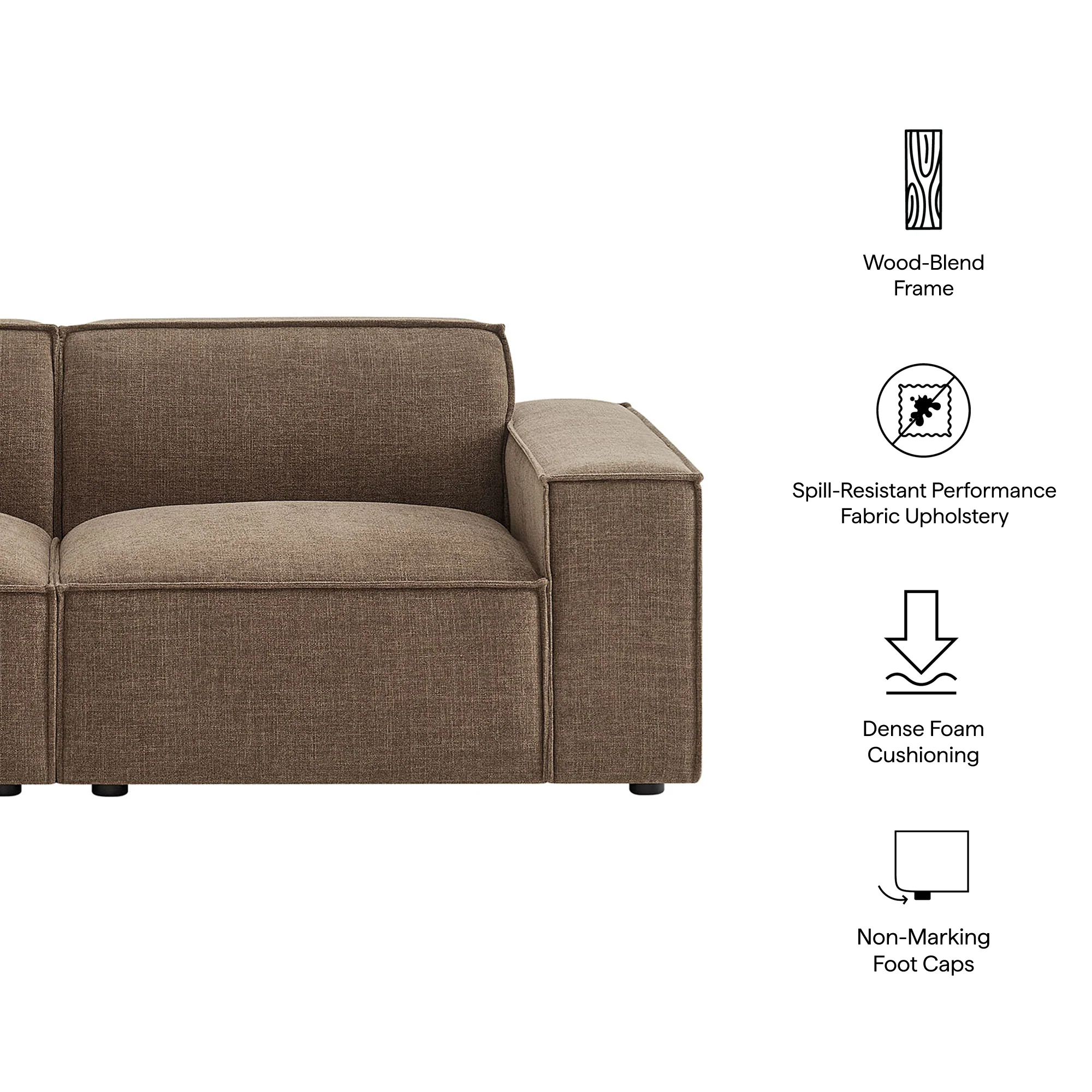 Restore 2-Piece Performance Fabric Upholstered Modular Loveseat by Modway - Image 27