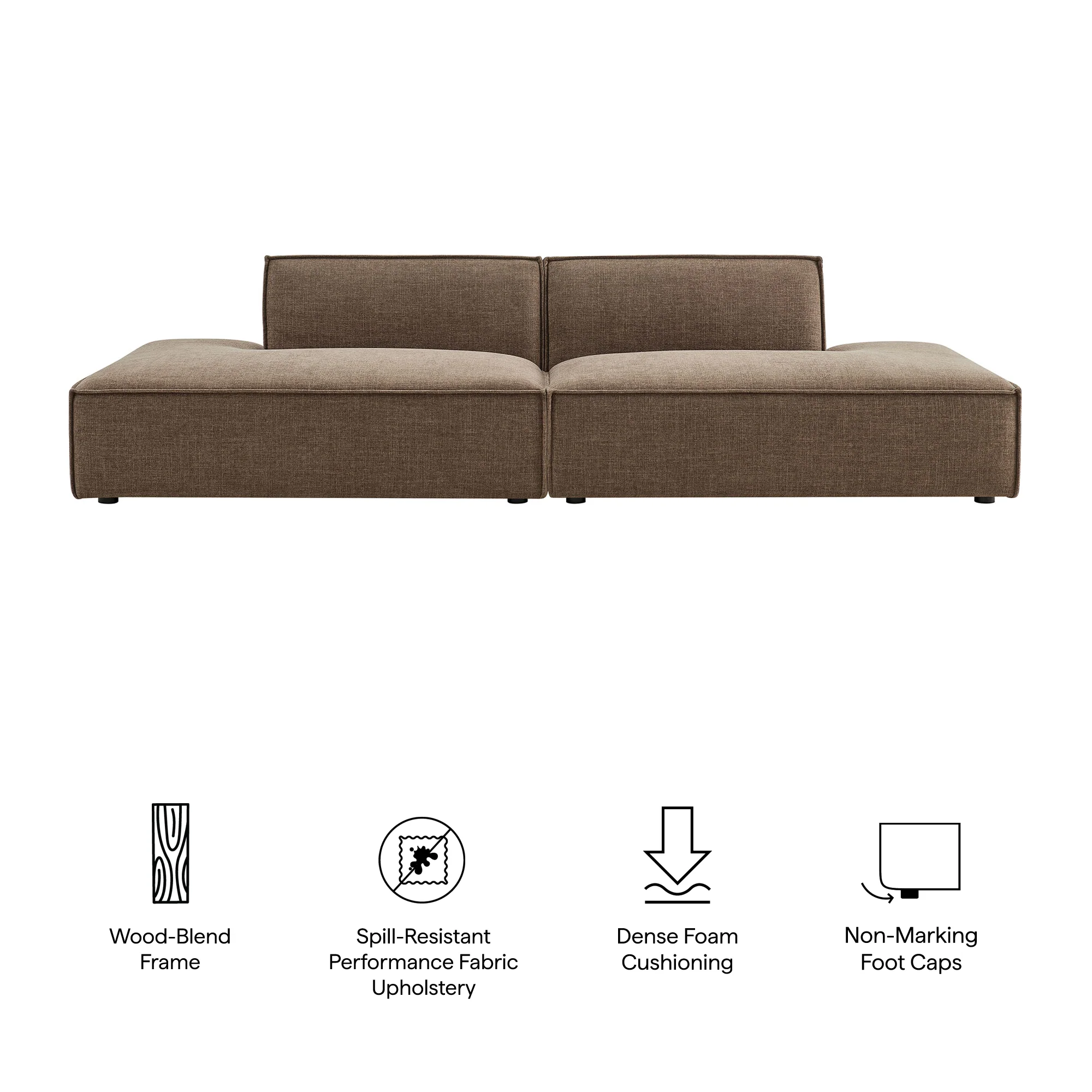 Restore 2-Piece Performance Fabric Upholstered Modular Loveseat by Modway - Image 27