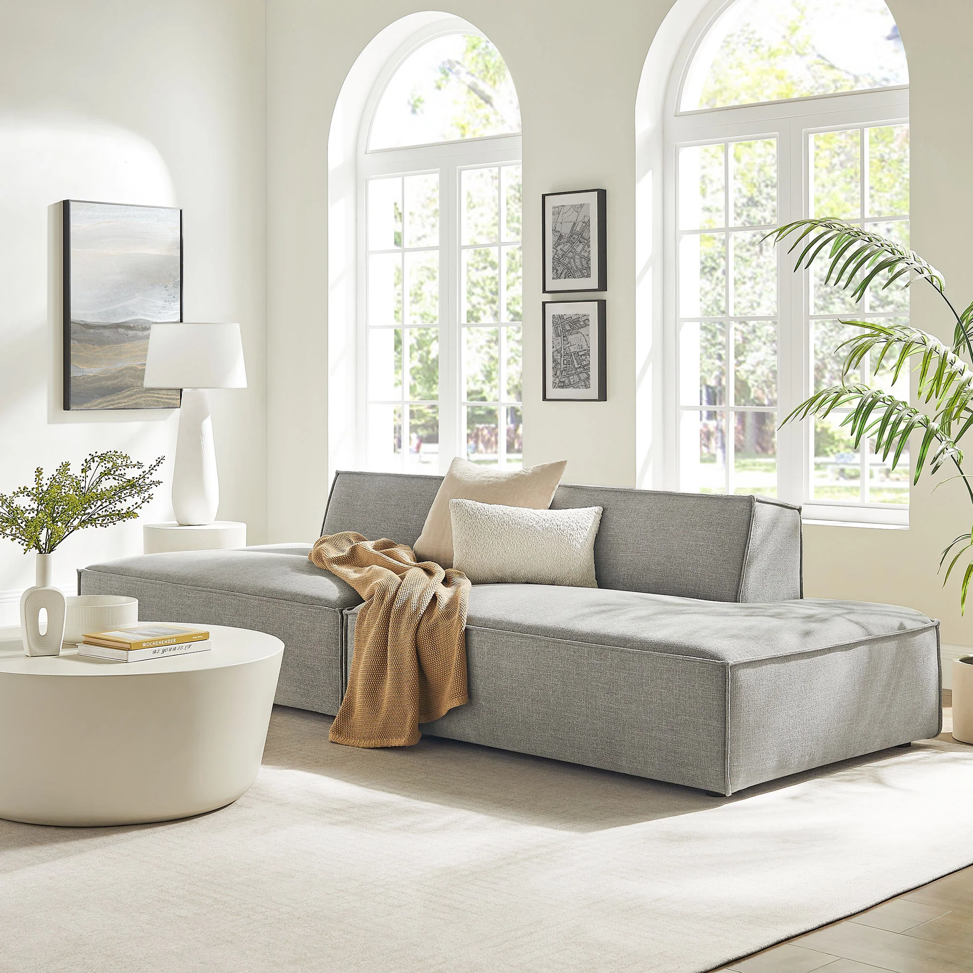 Restore 2-Piece Performance Fabric Upholstered Modular Loveseat by Modway - Image 36
