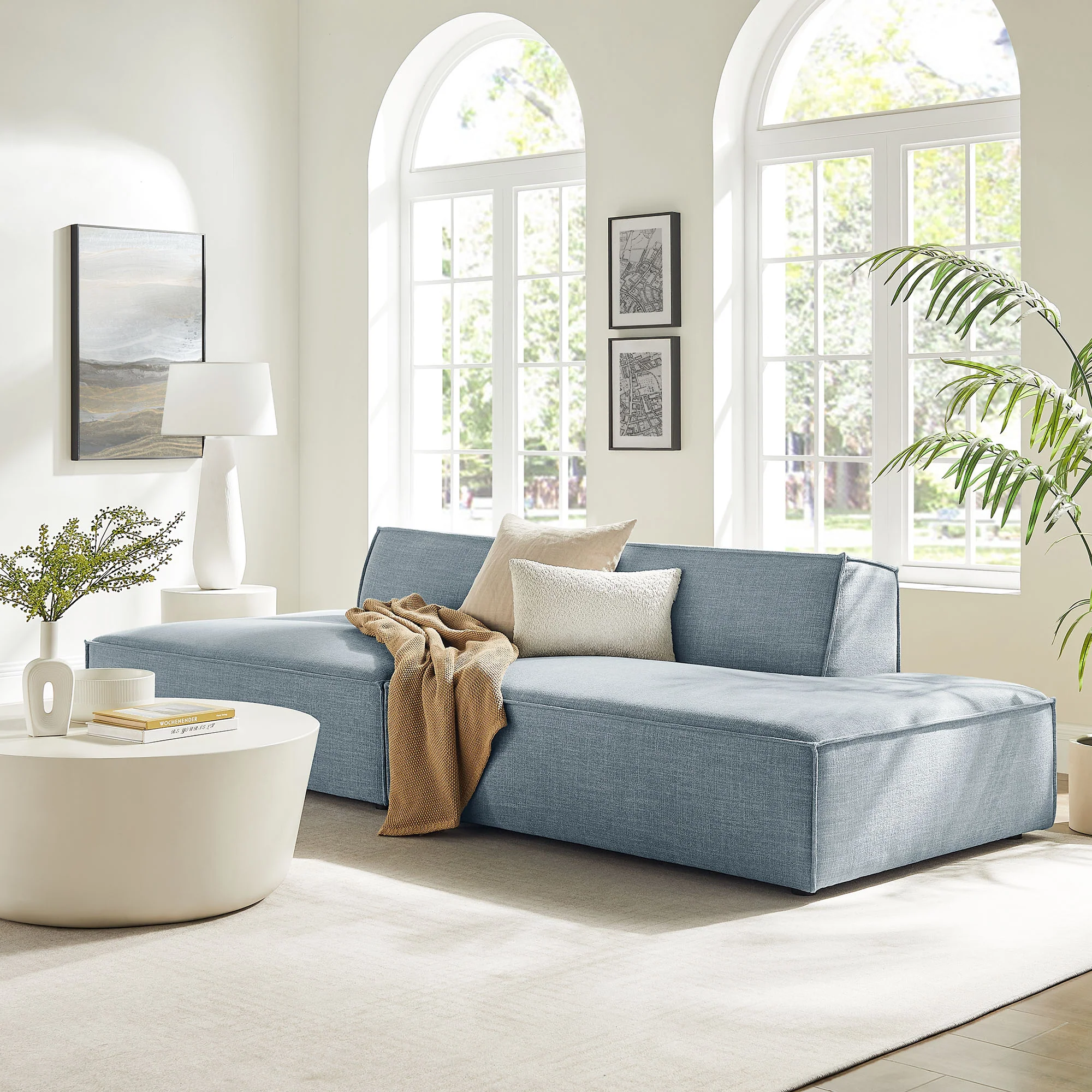Restore 2-Piece Performance Fabric Upholstered Modular Loveseat by Modway - Image 46