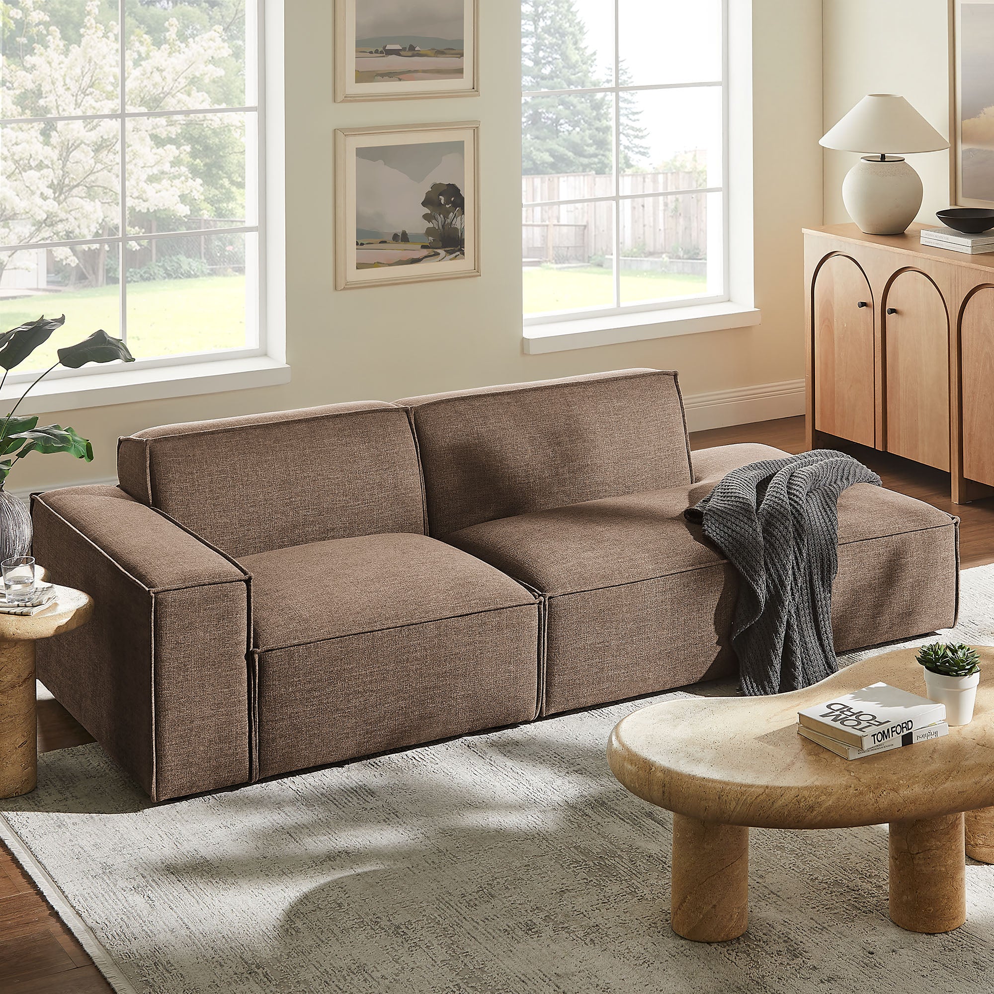 Restore 2-Piece Performance Fabric Upholstered Modular Loveseat by Modway - Image 26