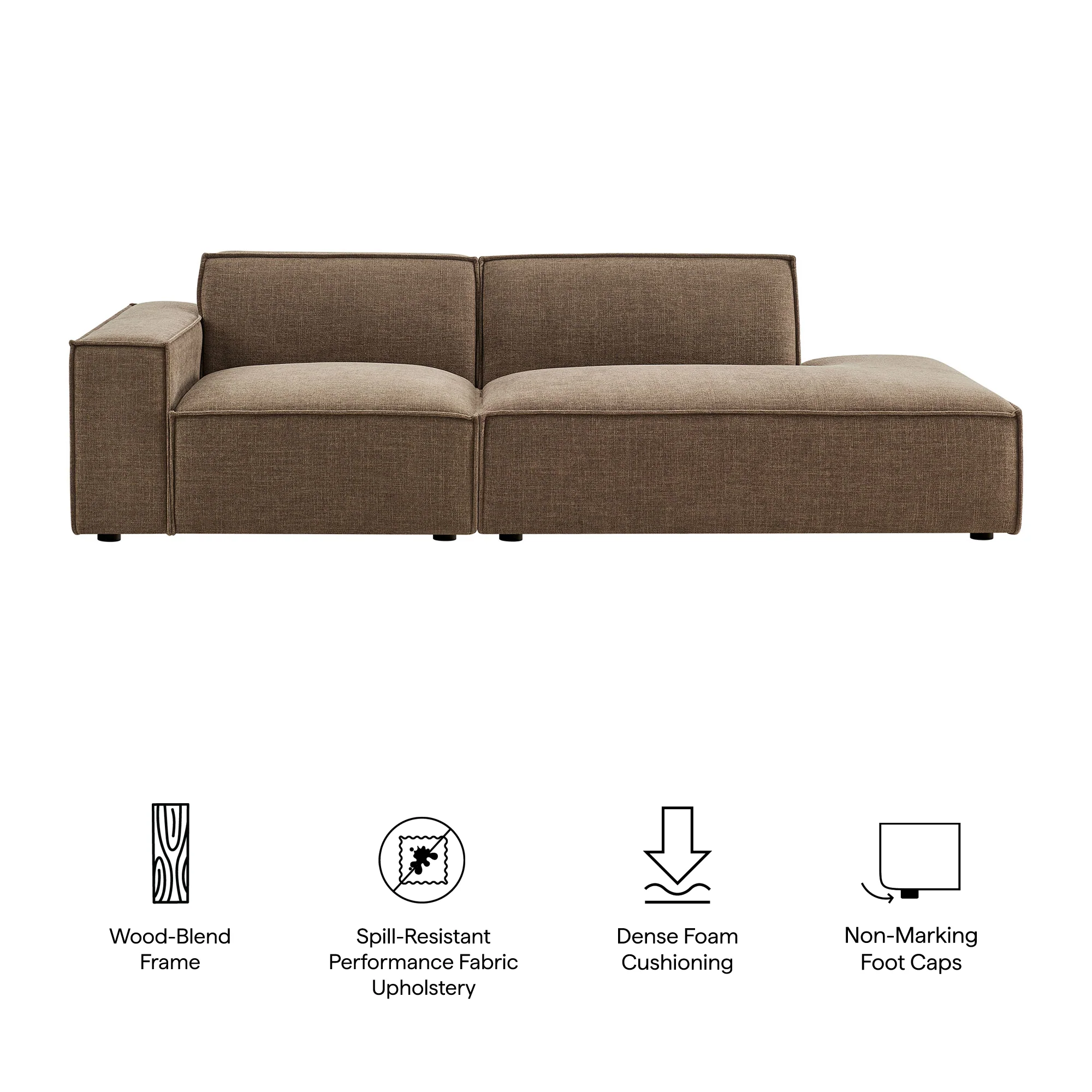 Restore 2-Piece Performance Fabric Upholstered Modular Loveseat by Modway - Image 27