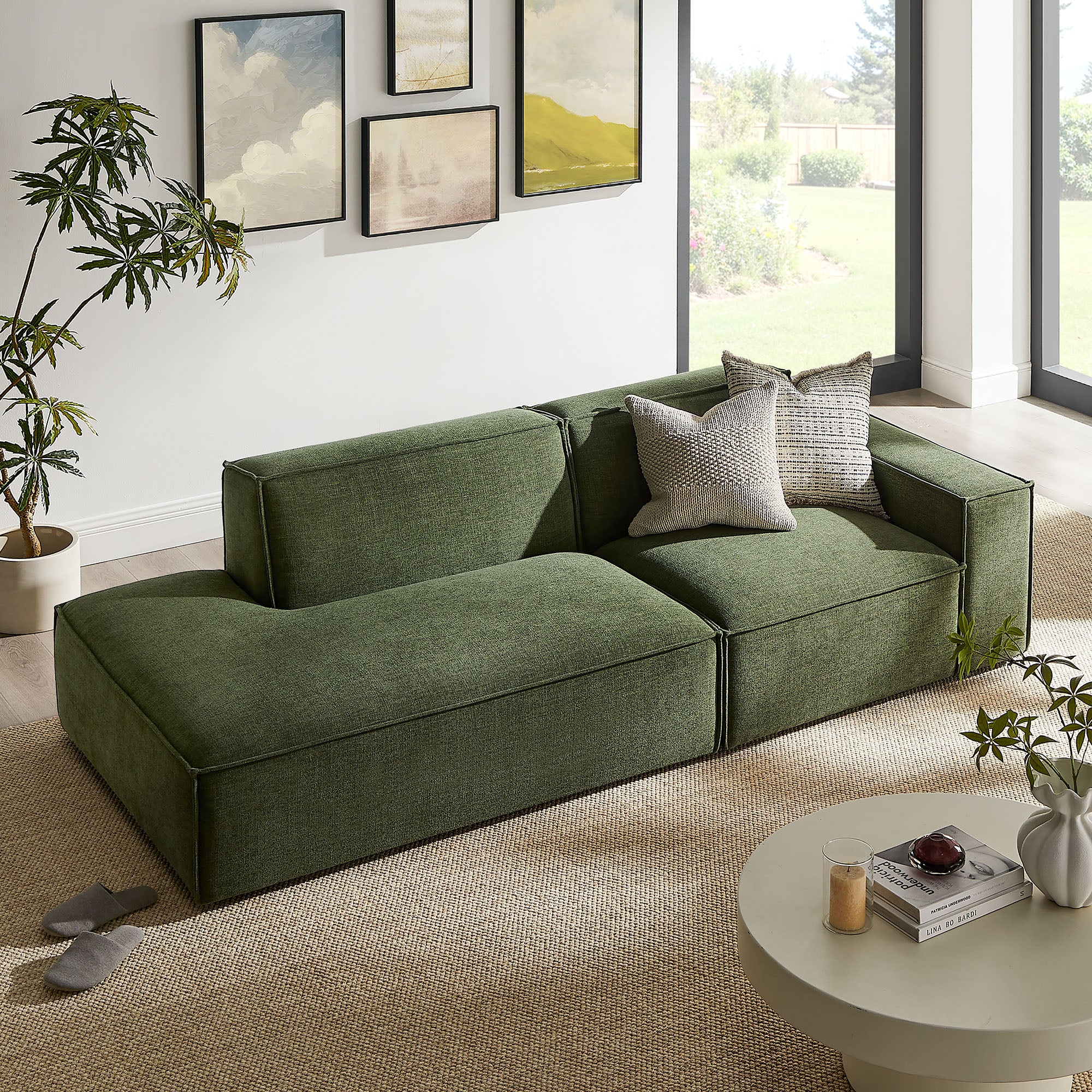 Restore 2-Piece Performance Fabric Upholstered Modular Loveseat by Modway - Image 16