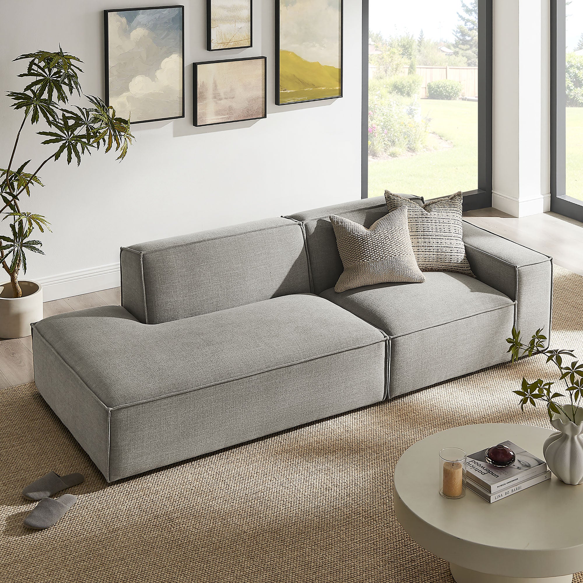 Restore 2-Piece Performance Fabric Upholstered Modular Loveseat by Modway - Image 36