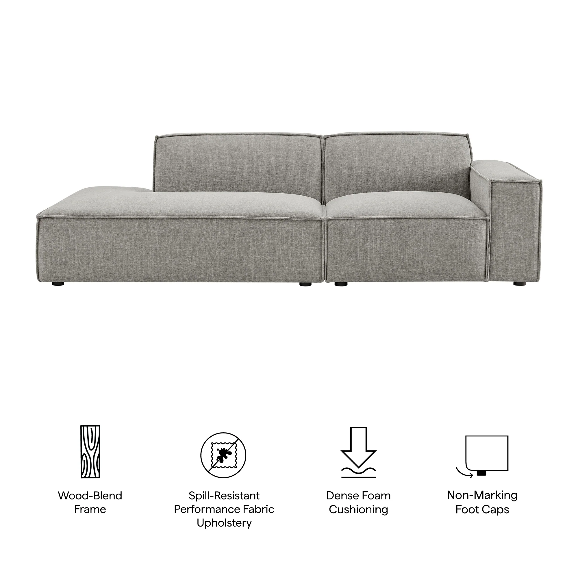 Restore 2-Piece Performance Fabric Upholstered Modular Loveseat by Modway - Image 37