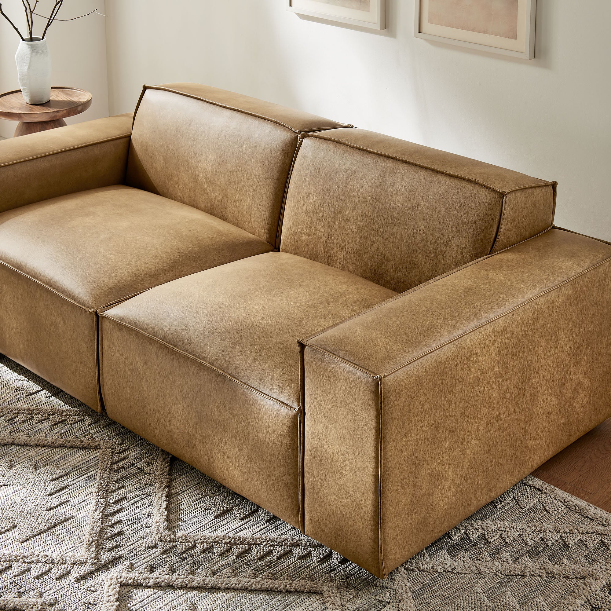 Restore 2-Piece Vegan Leather Modular Loveseat by Modway - Image 14
