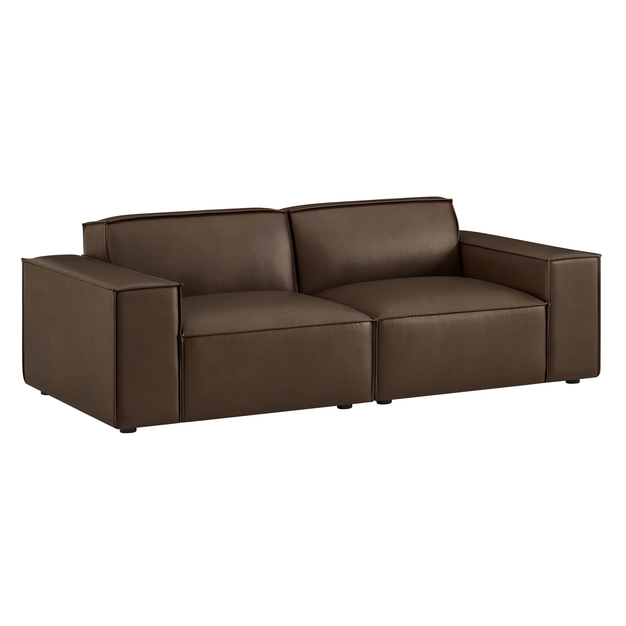Restore 2-Piece Vegan Leather Modular Loveseat by Modway - Image 2