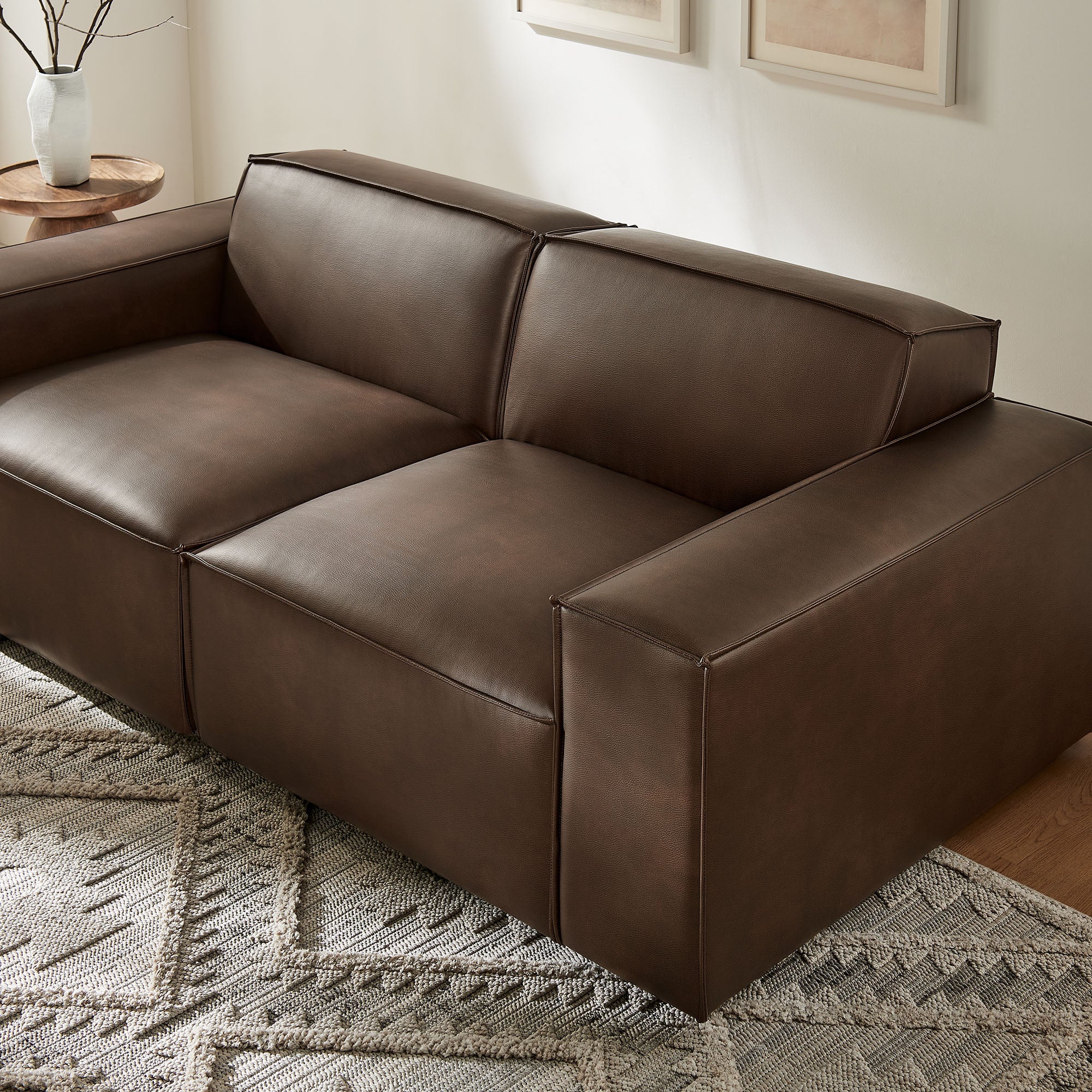 Restore 2-Piece Vegan Leather Modular Loveseat by Modway - Image 6