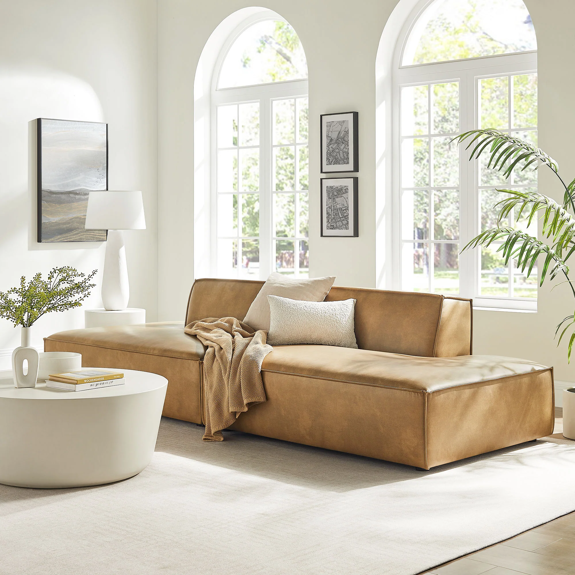 Restore 2-Piece Vegan Leather Modular Loveseat by Modway - Image 15