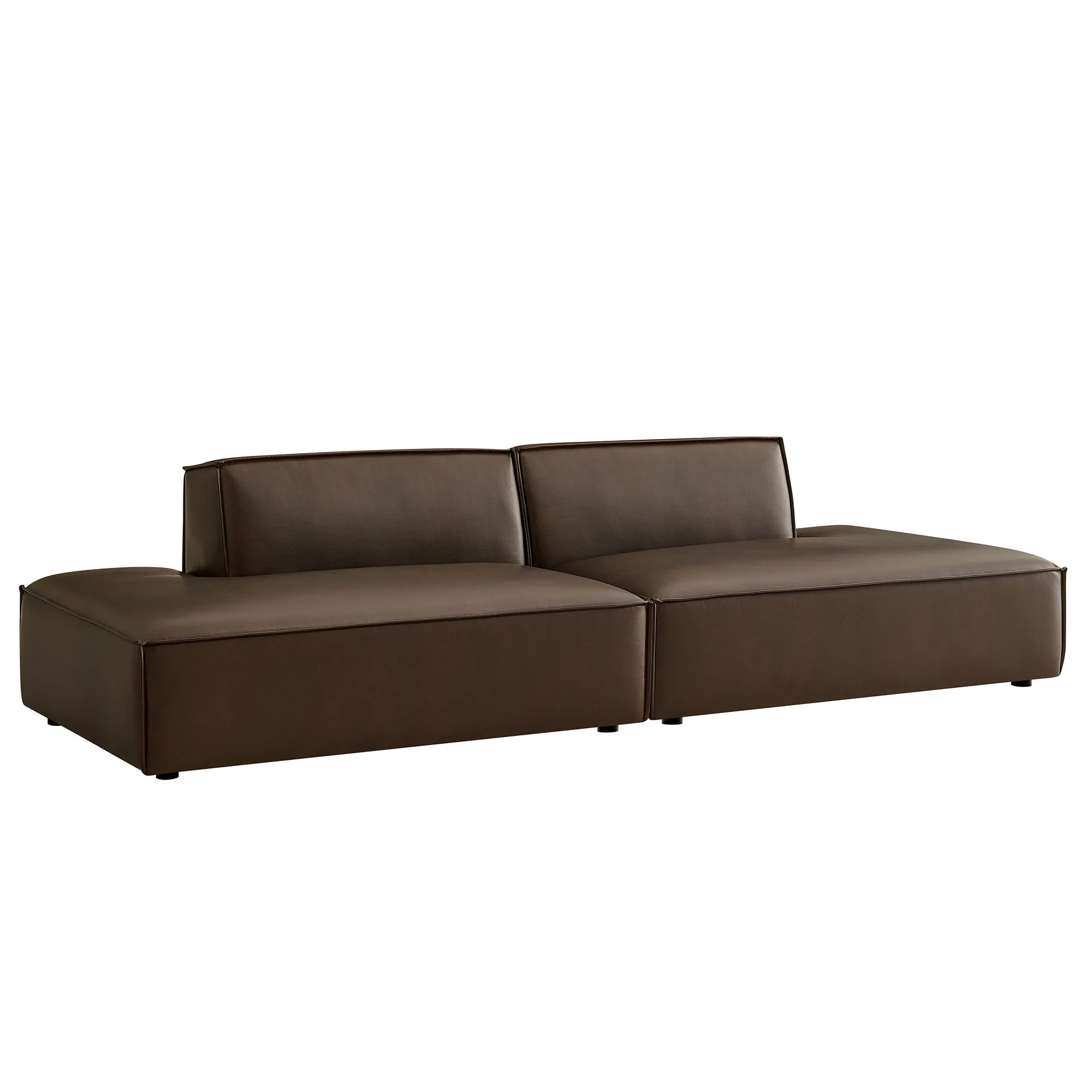 Restore 2-Piece Vegan Leather Modular Loveseat by Modway - Image 2