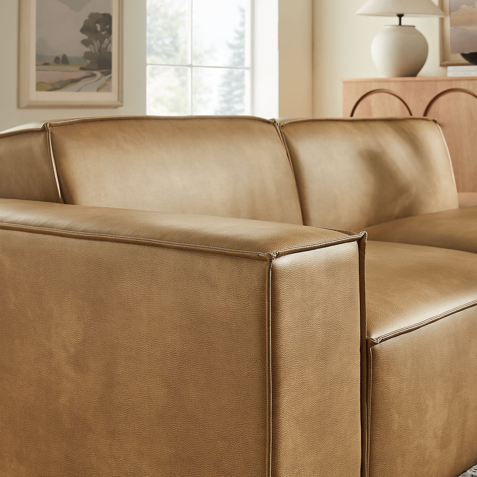Restore 2-Piece Vegan Leather Modular Loveseat by Modway - Image 13