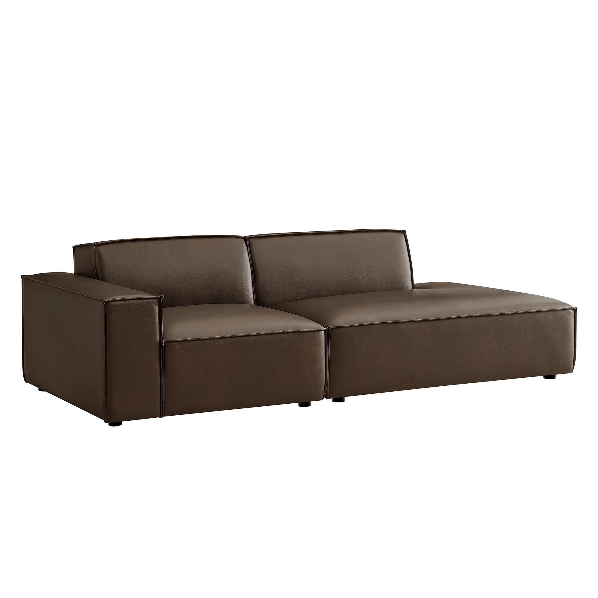 Restore 2-Piece Vegan Leather Modular Loveseat by Modway - Image 2