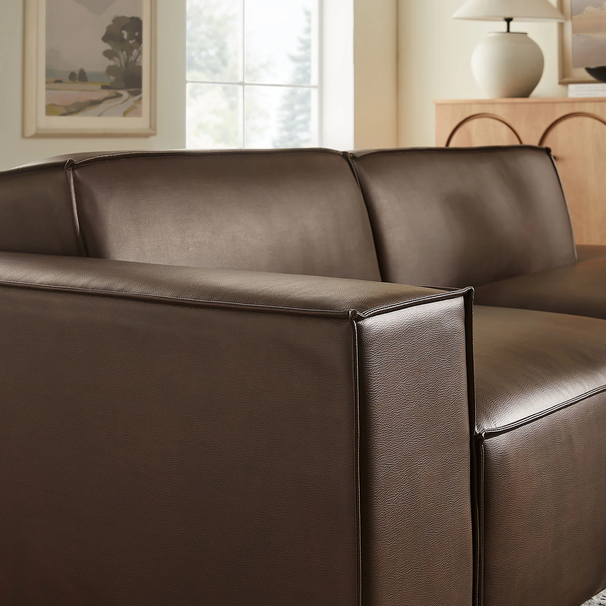 Restore 2-Piece Vegan Leather Modular Loveseat by Modway - Image 5