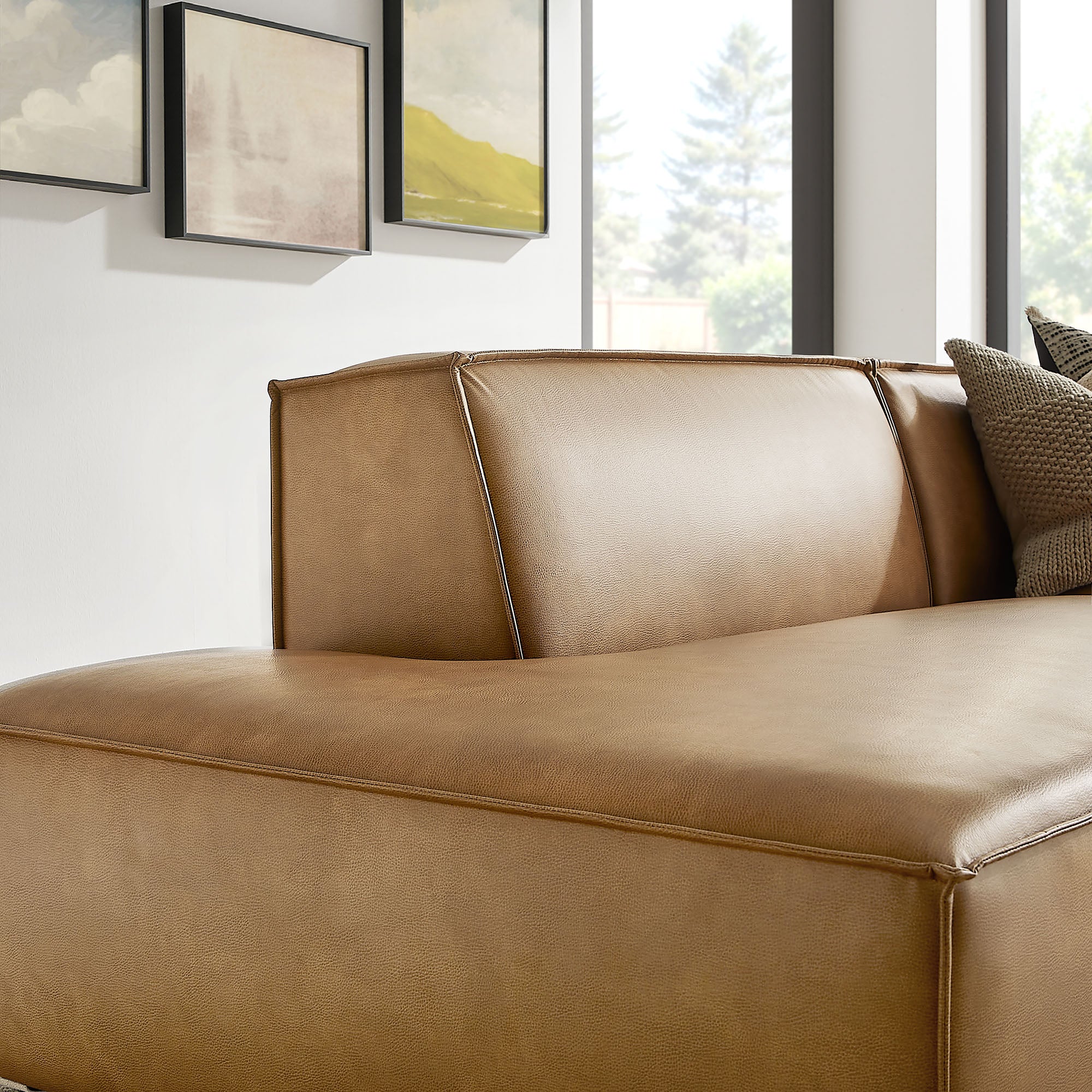 Restore 2-Piece Vegan Leather Modular Loveseat by Modway - Image 13