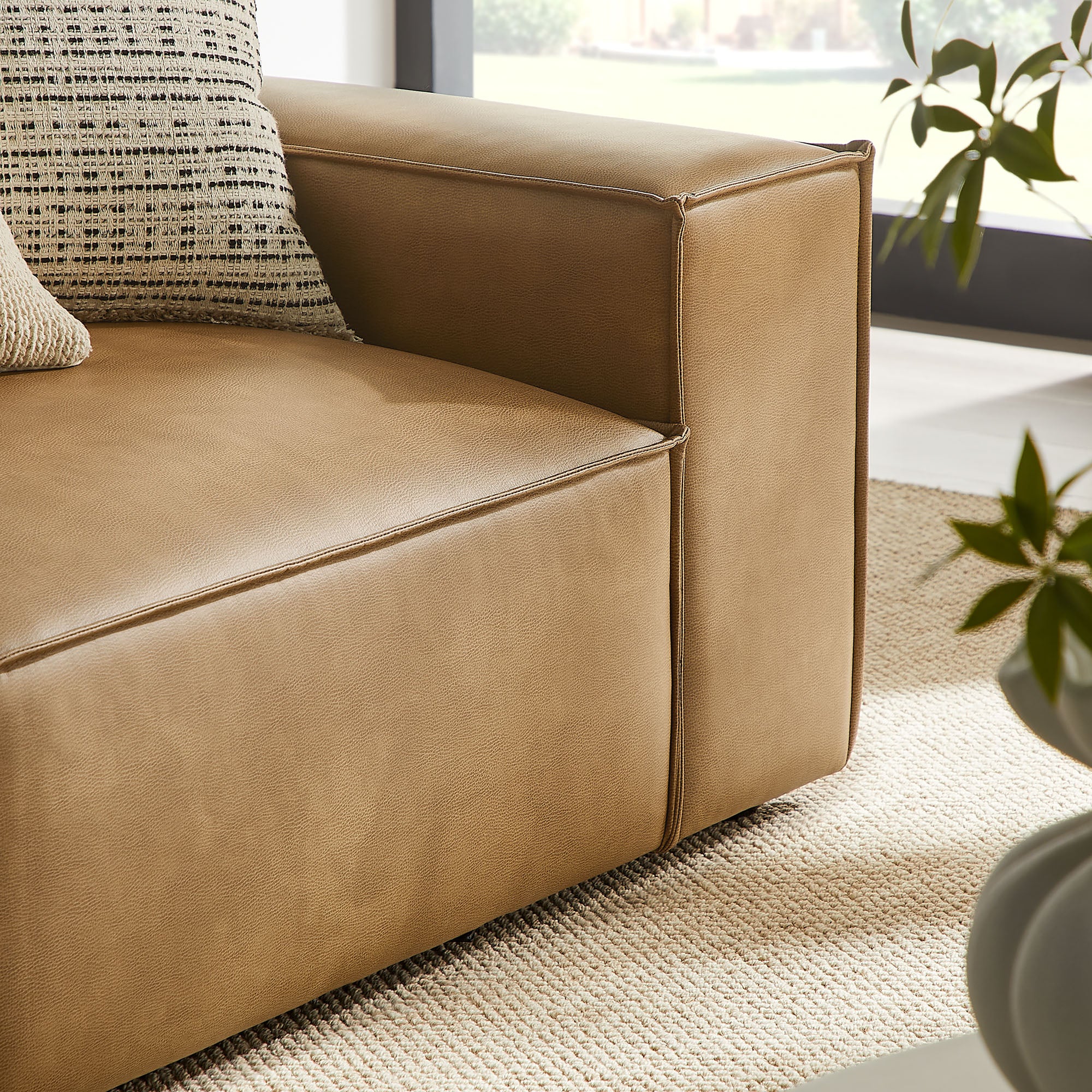 Restore 2-Piece Vegan Leather Modular Loveseat by Modway - Image 14