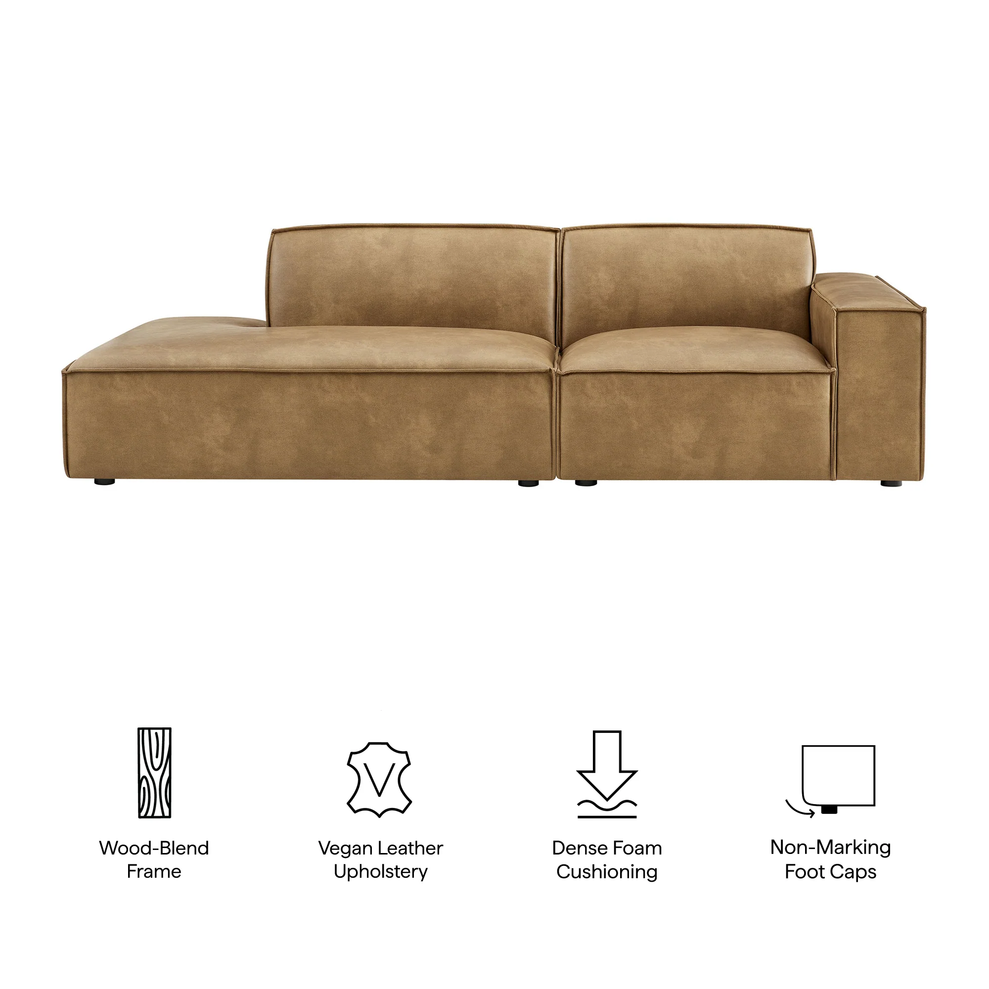 Restore 2-Piece Vegan Leather Modular Loveseat by Modway - Image 16