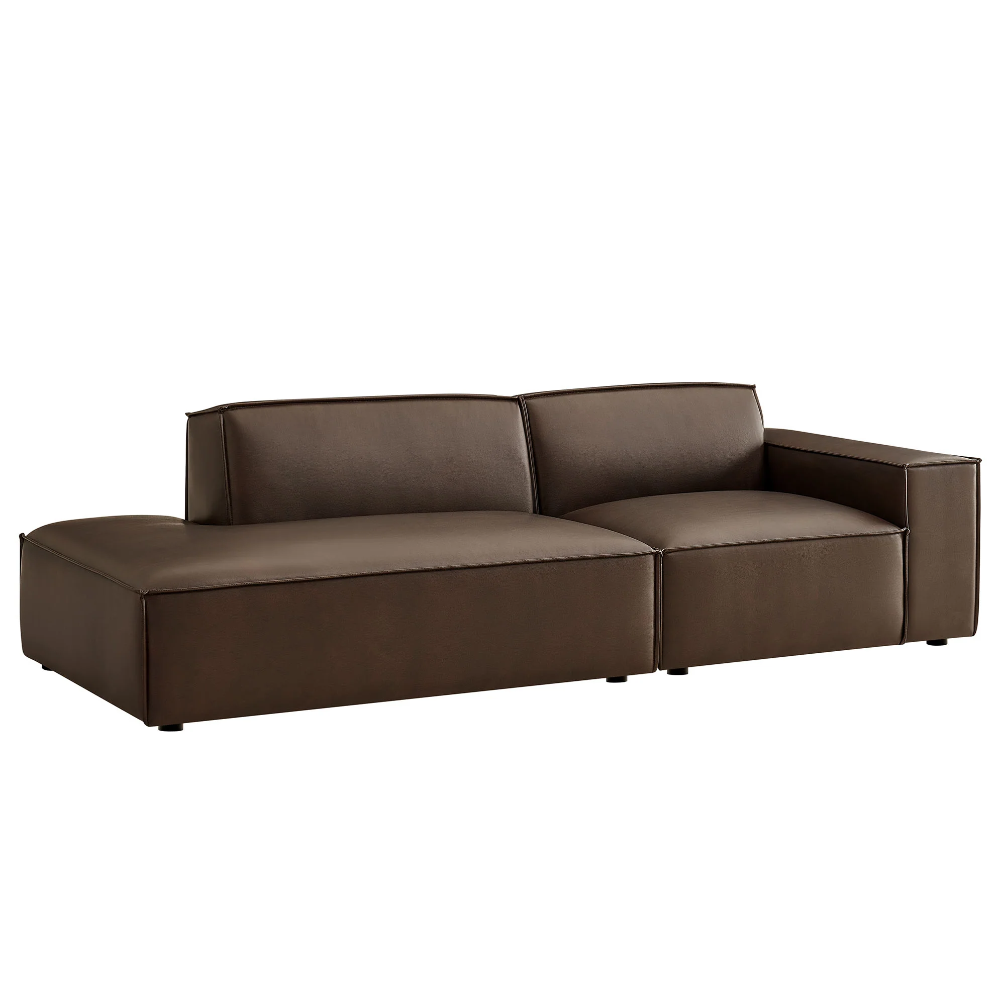 Restore 2-Piece Vegan Leather Modular Loveseat by Modway - Image 2
