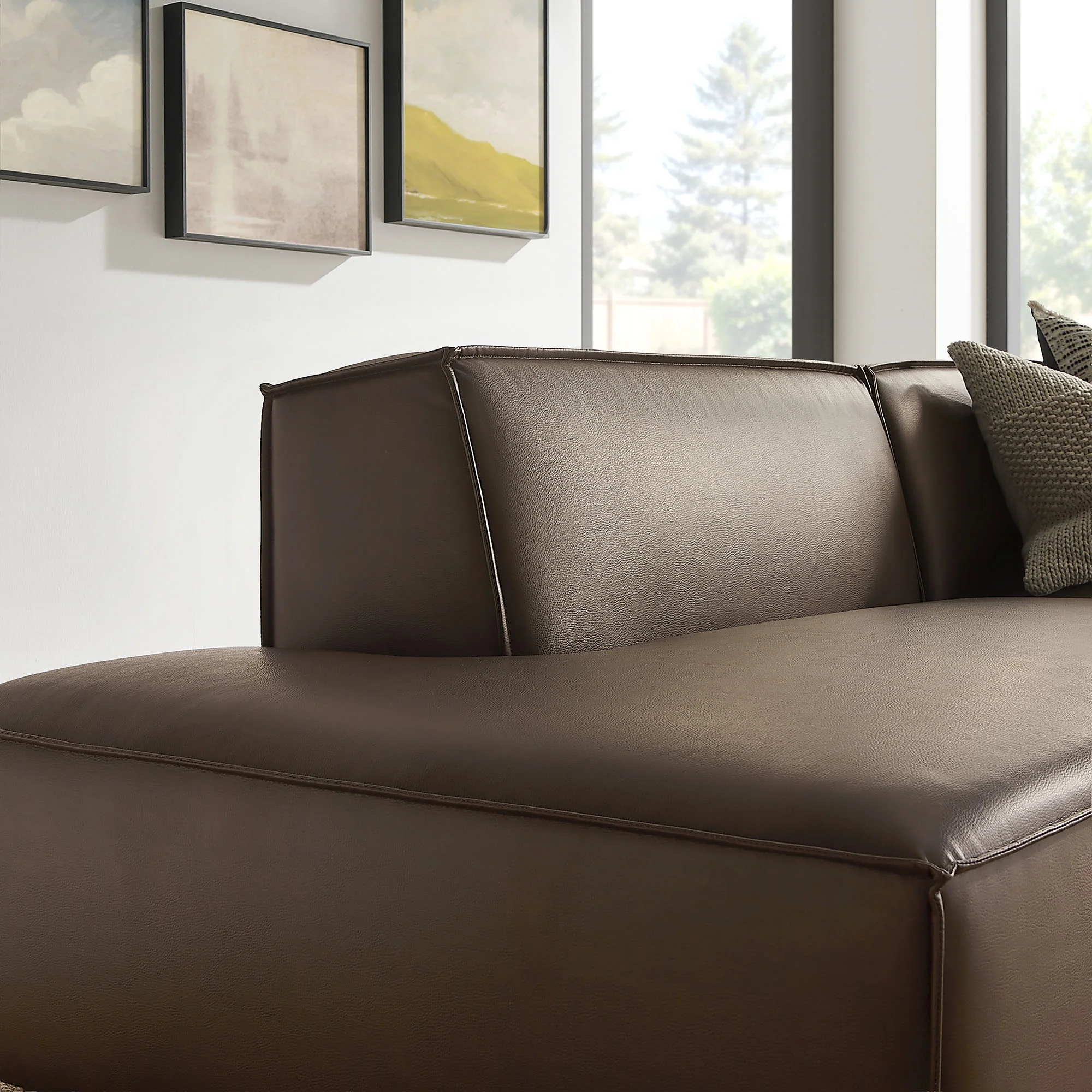 Restore 2-Piece Vegan Leather Modular Loveseat by Modway - Image 5