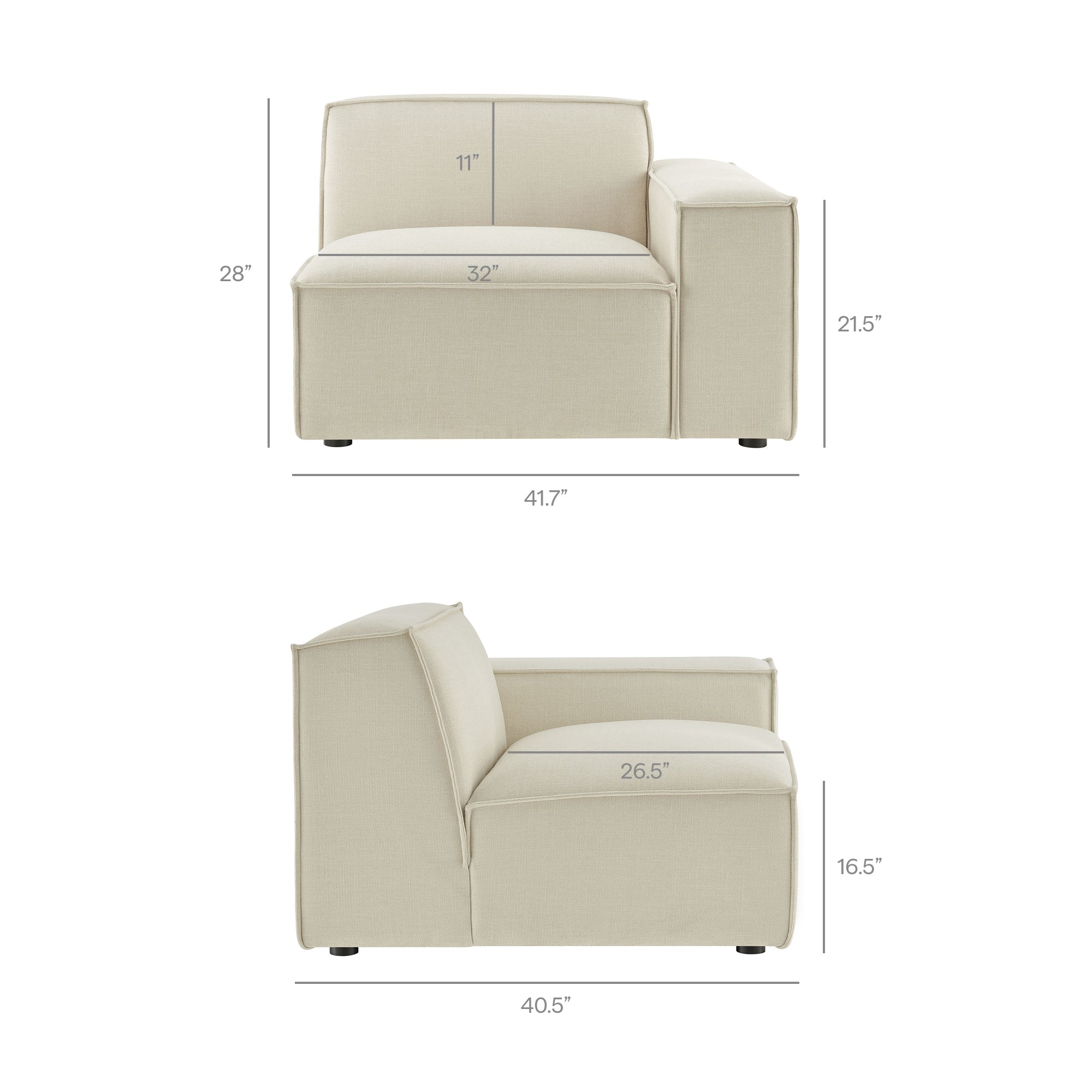 Restore 3-Piece Performance Fabric Upholstered Modular L-Shaped Sectional Sofa by Modway - Image 11