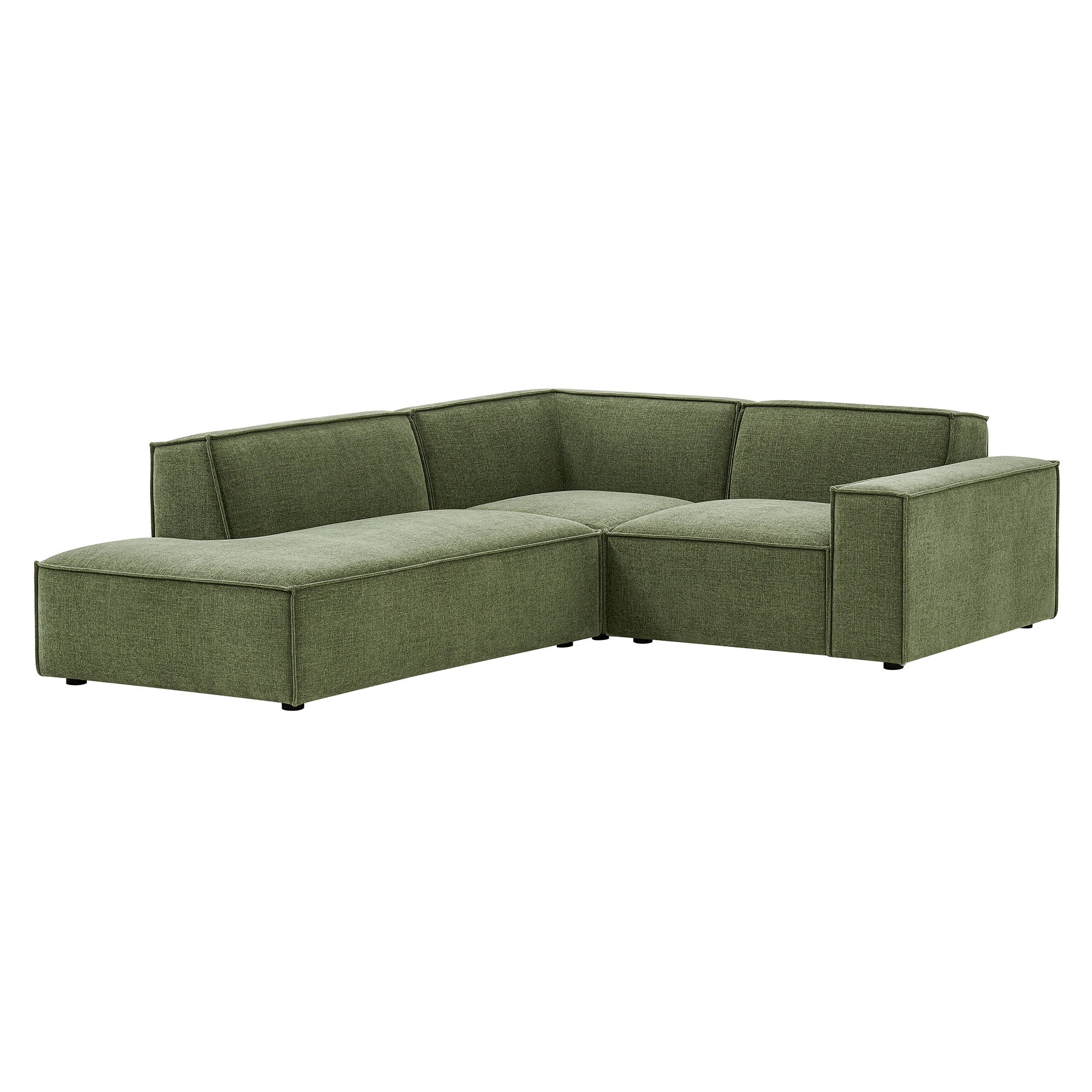 Restore 3-Piece Performance Fabric Upholstered Modular L-Shaped Sectional Sofa by Modway - Image 12