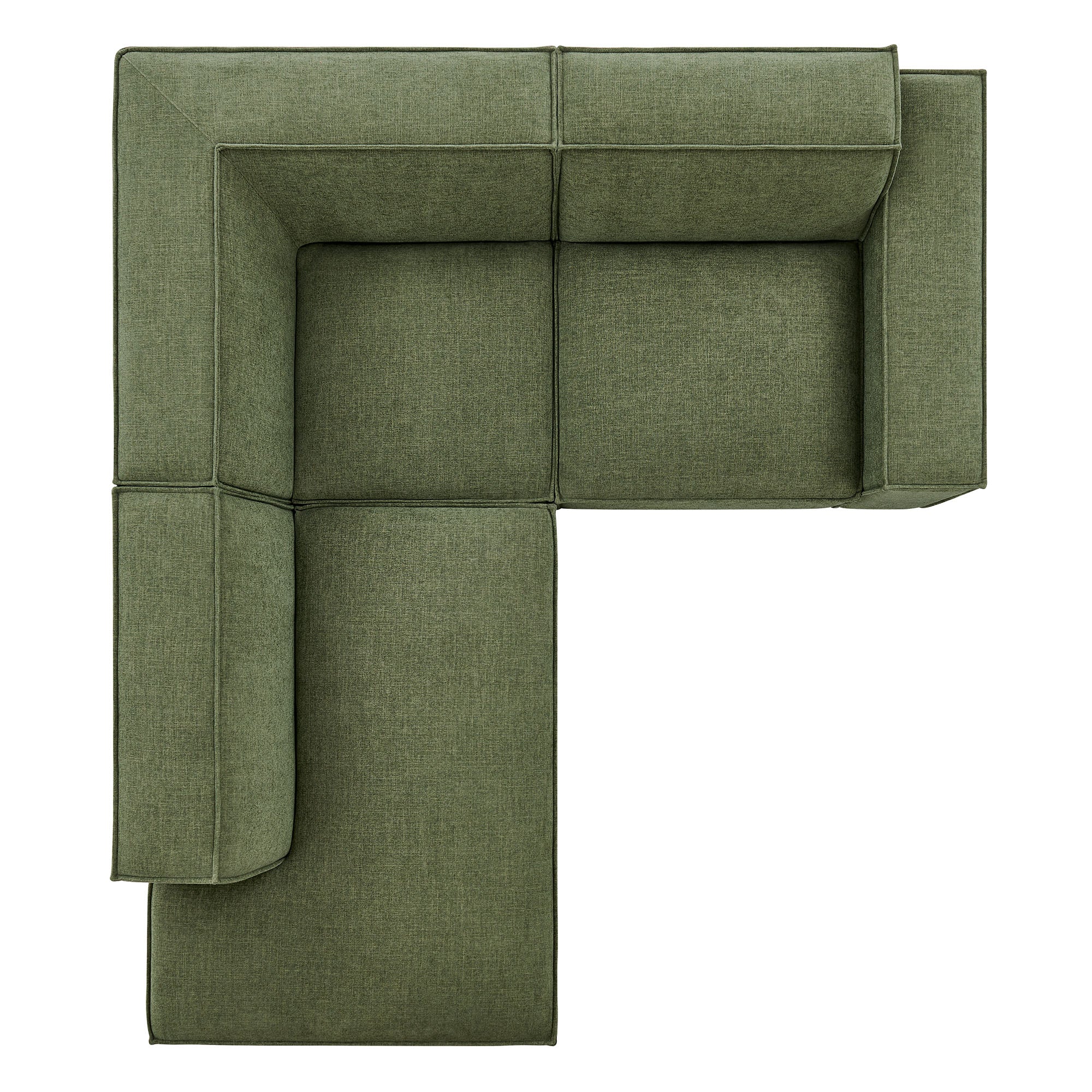 Restore 3-Piece Performance Fabric Upholstered Modular L-Shaped Sectional Sofa by Modway - Image 14