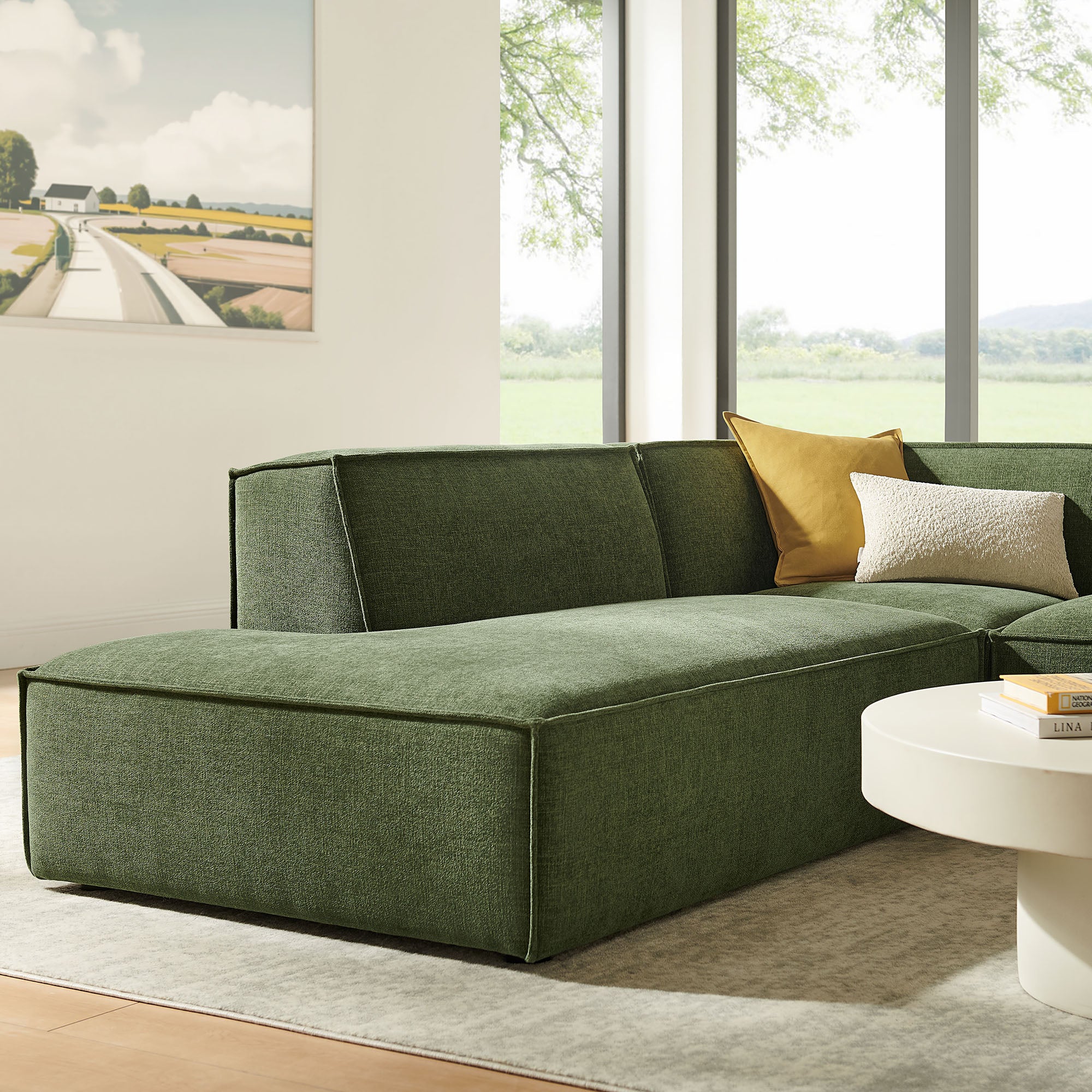 Restore 3-Piece Performance Fabric Upholstered Modular L-Shaped Sectional Sofa by Modway - Image 15