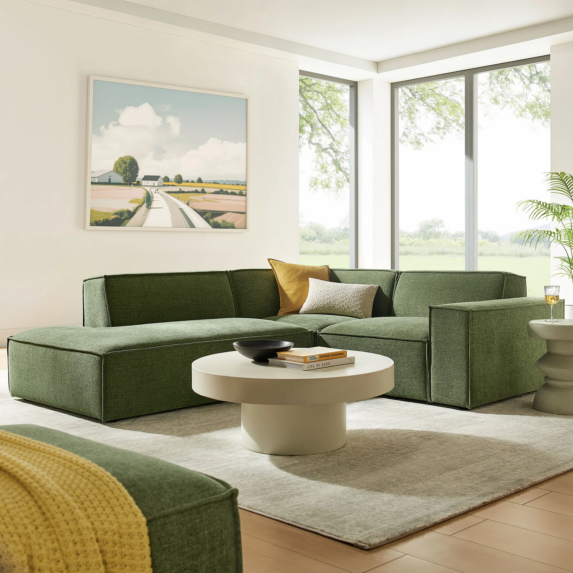 Restore 3-Piece Performance Fabric Upholstered Modular L-Shaped Sectional Sofa by Modway - Image 17