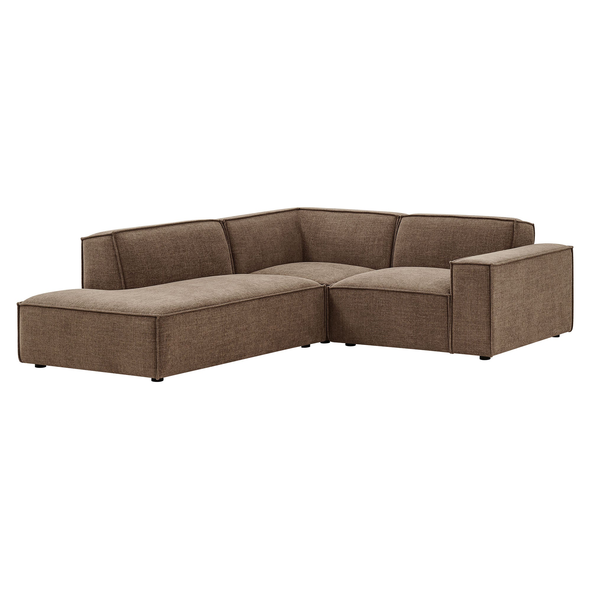 Restore 3-Piece Performance Fabric Upholstered Modular L-Shaped Sectional Sofa by Modway - Image 23