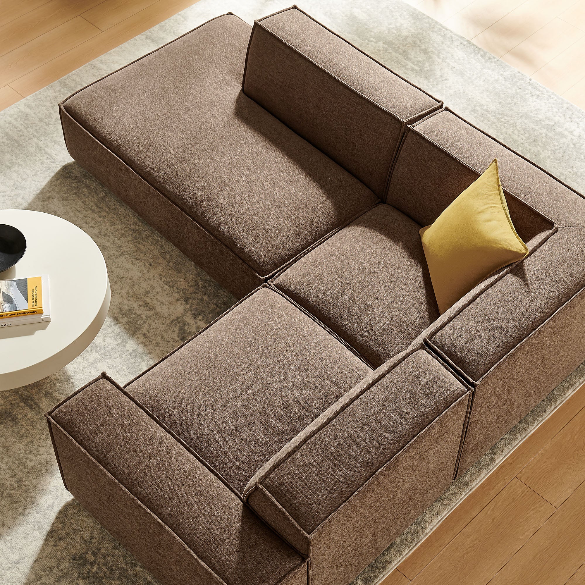 Restore 3-Piece Performance Fabric Upholstered Modular L-Shaped Sectional Sofa by Modway - Image 27