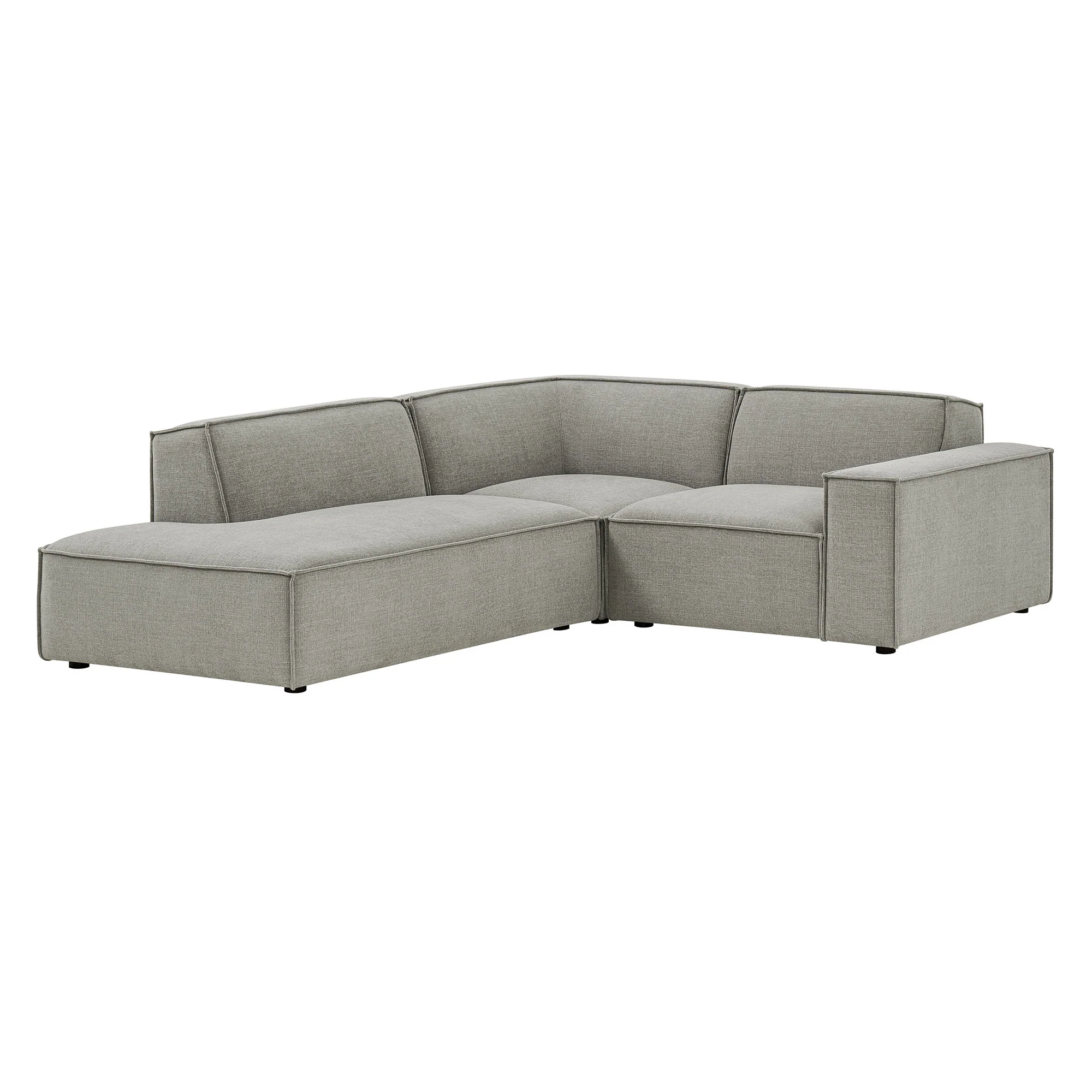 Restore 3-Piece Performance Fabric Upholstered Modular L-Shaped Sectional Sofa by Modway - Image 34