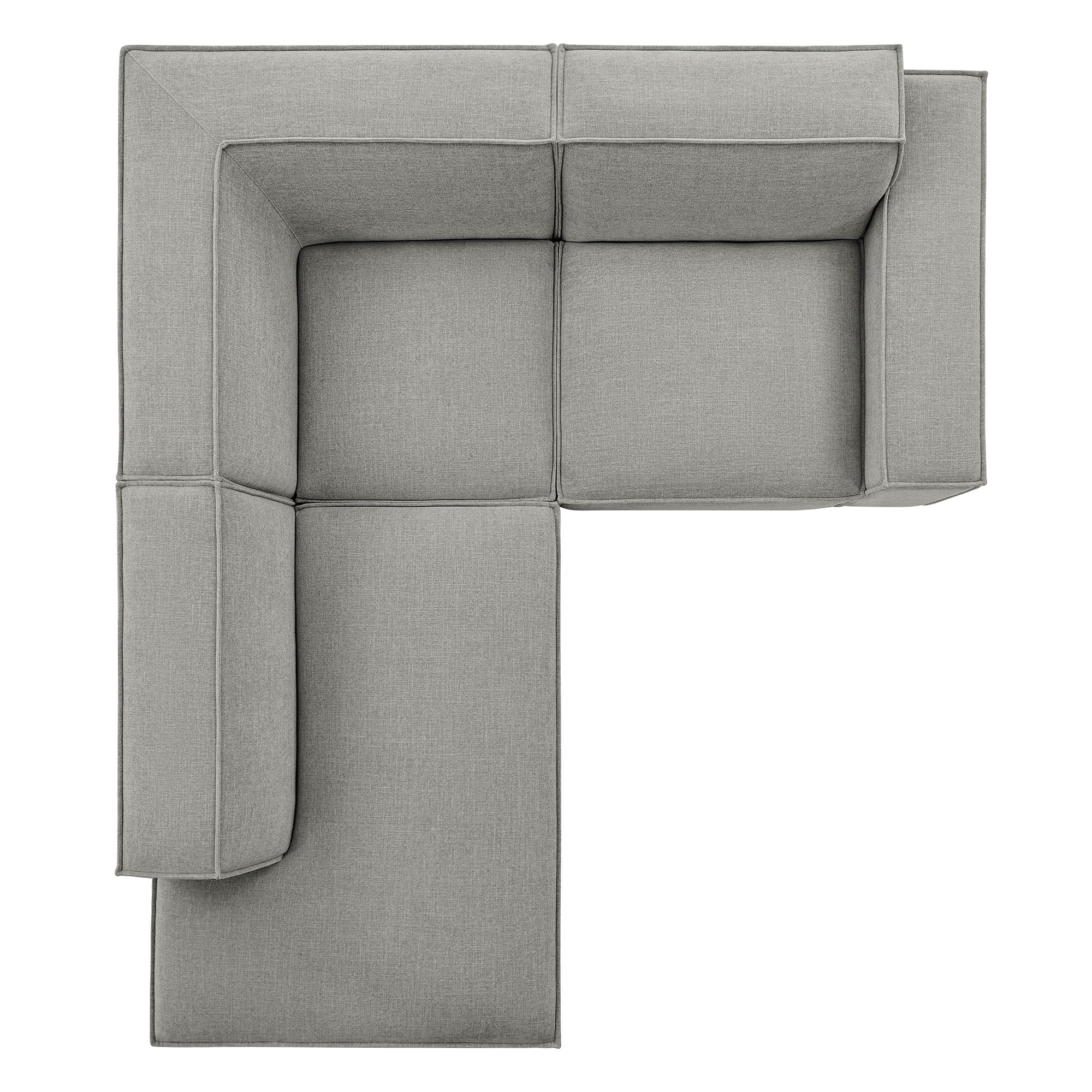 Restore 3-Piece Performance Fabric Upholstered Modular L-Shaped Sectional Sofa by Modway - Image 36