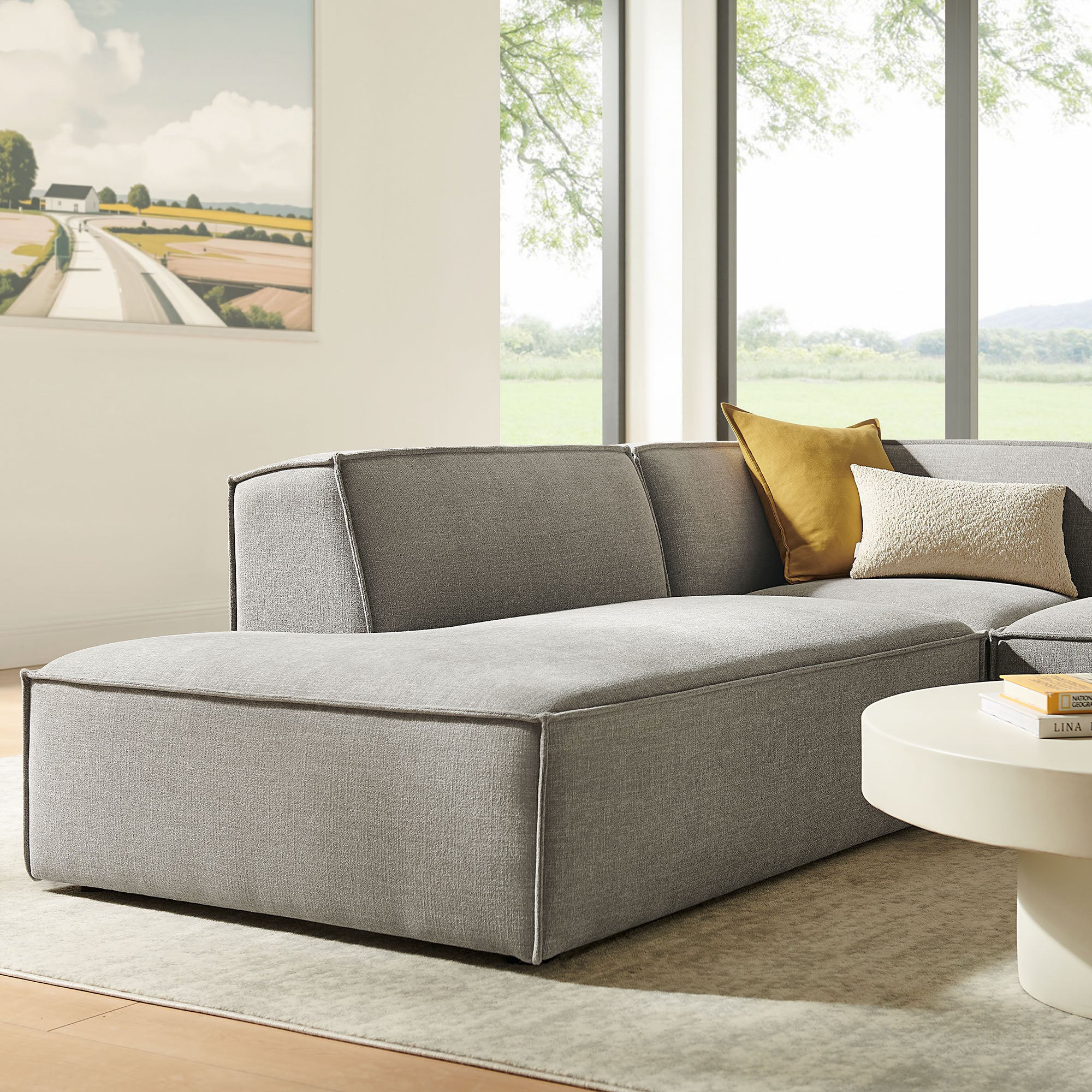 Restore 3-Piece Performance Fabric Upholstered Modular L-Shaped Sectional Sofa by Modway - Image 37