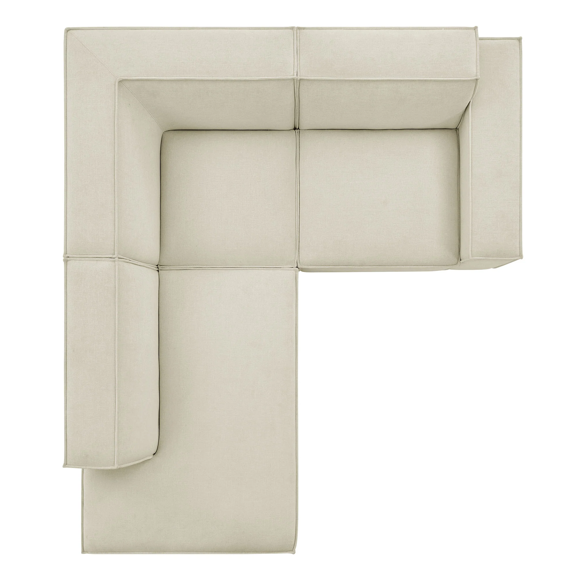 Restore 3-Piece Performance Fabric Upholstered Modular L-Shaped Sectional Sofa by Modway - Image 4